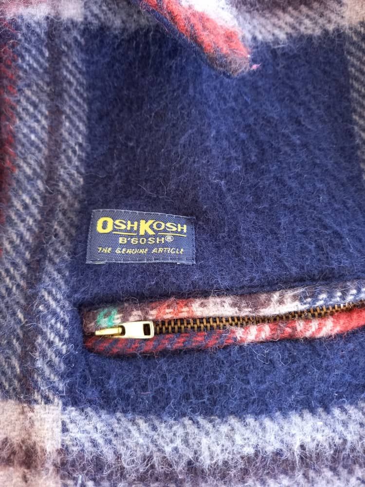 Flannel × Oshkosh × Vintage Vintage Oshkosh B'Gosh Plaid Tartan Wools Jacket Size US M / EU 48-50 / 2 - 8 Thumbnail