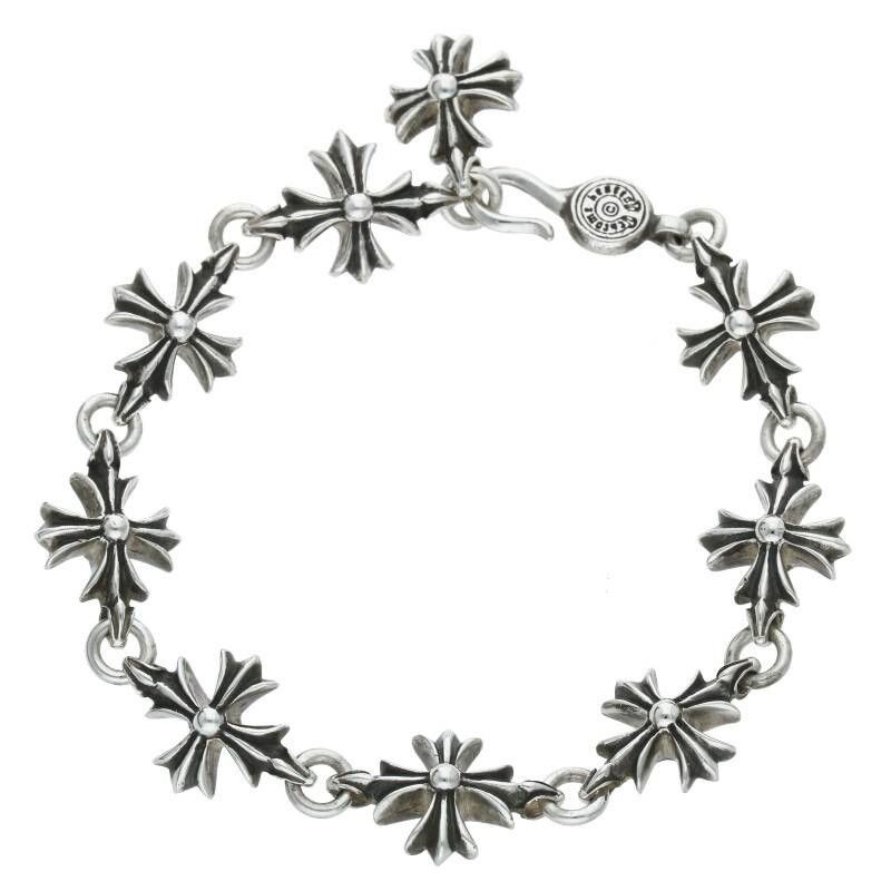 image of Chrome Hearts Ch Plus Link Bracelet in Silver, Men's