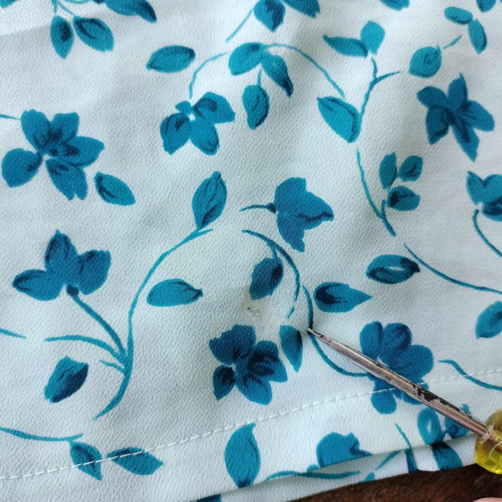 Vintage Vintage 80s Plus Size Dress Blue Floral Mini Retro Festival Size XL / US 12-14 / IT 48-50 - 13 Thumbnail