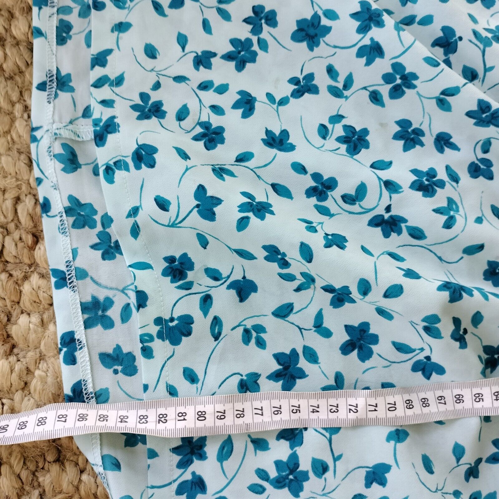 Vintage Vintage 80s Plus Size Dress Blue Floral Mini Retro Festival Size XL / US 12-14 / IT 48-50 - 12 Thumbnail