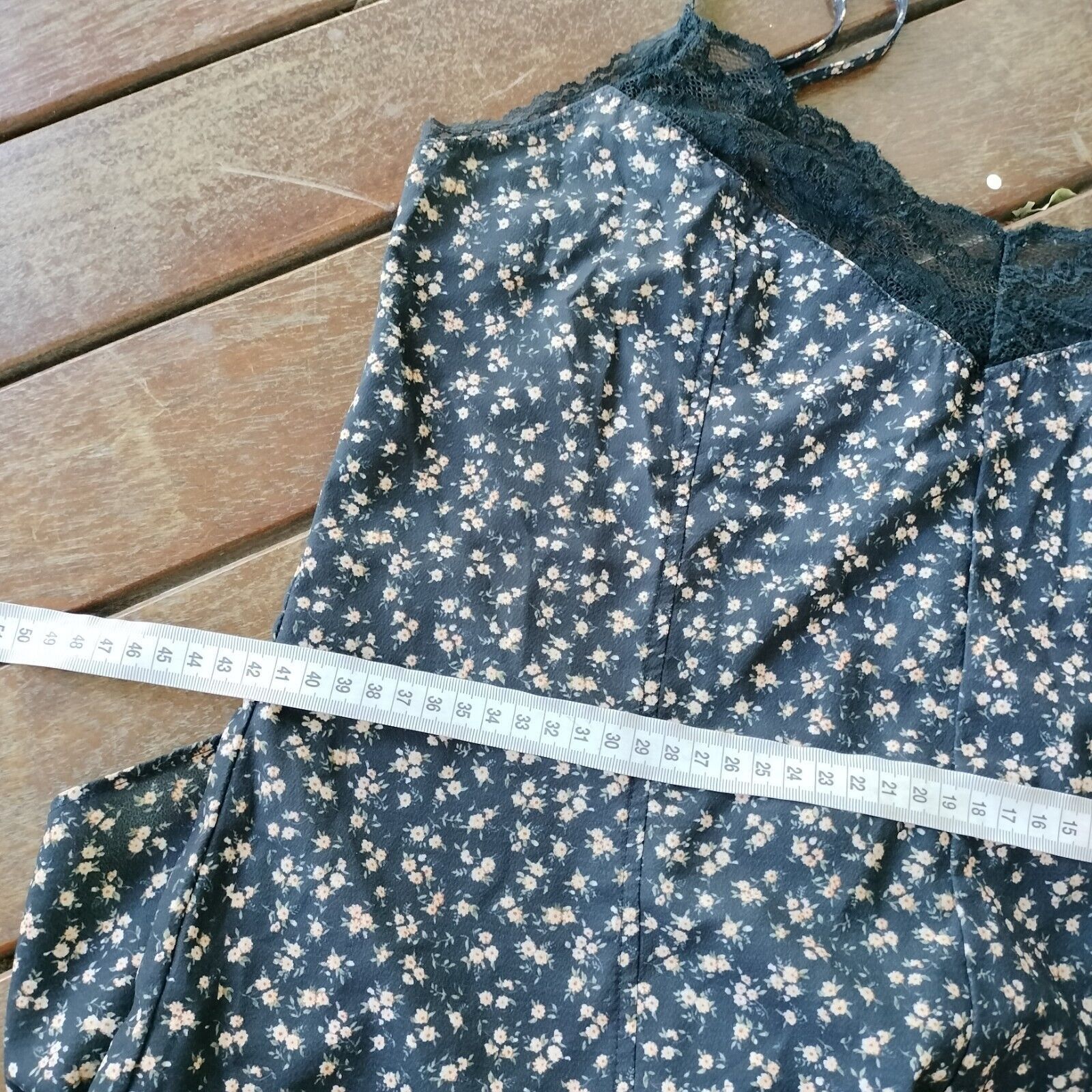 Designer × MINKPINK Minkpink Playsuit Romper Black Floral Lace Ditsy Crepe Boho Size 27" / US 4 / IT 40 - 14 Thumbnail