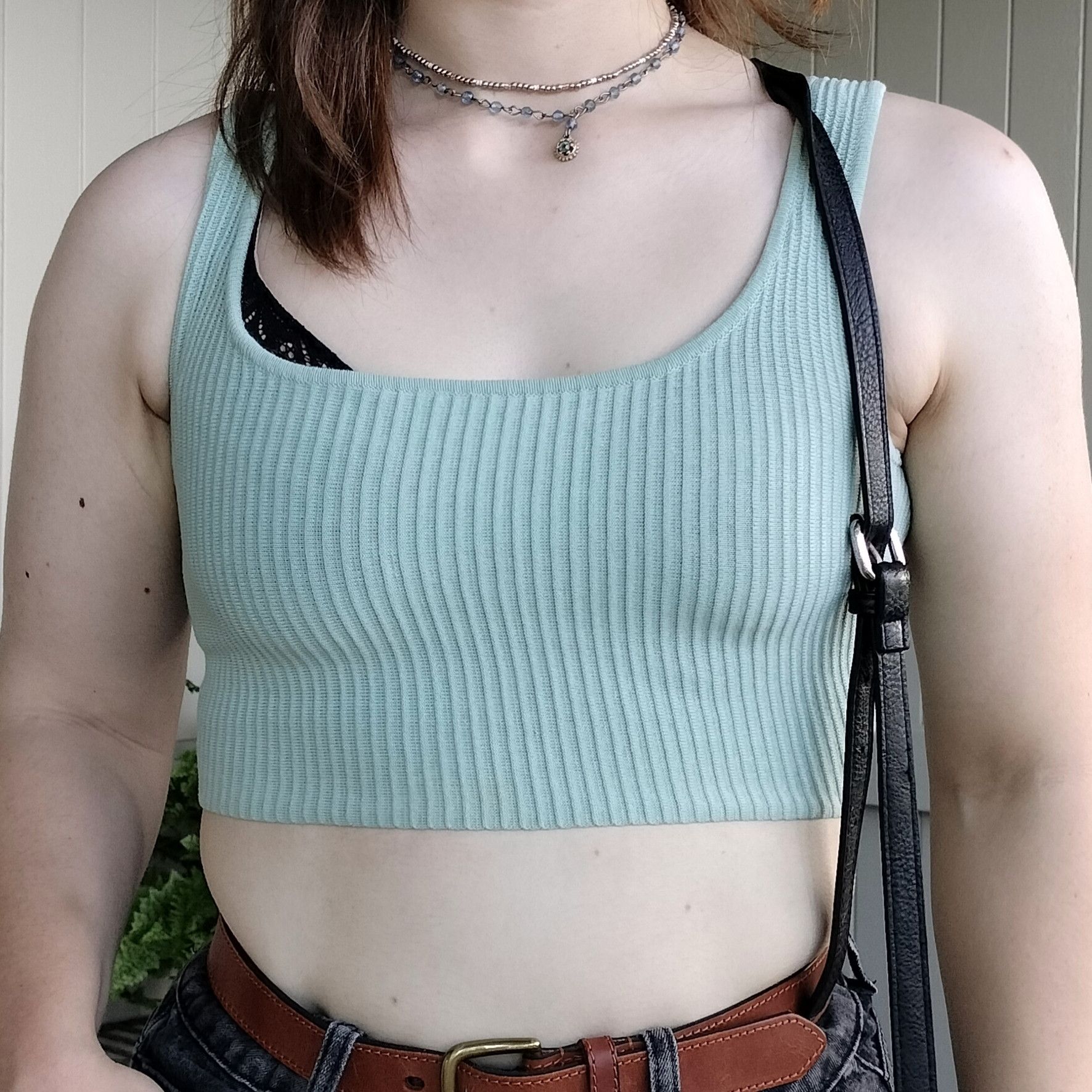 Other Supre mint green knit ribbed sleeveless fitted crop top Size M / US 6-8 / IT 42-44 - 1 Thumbnail
