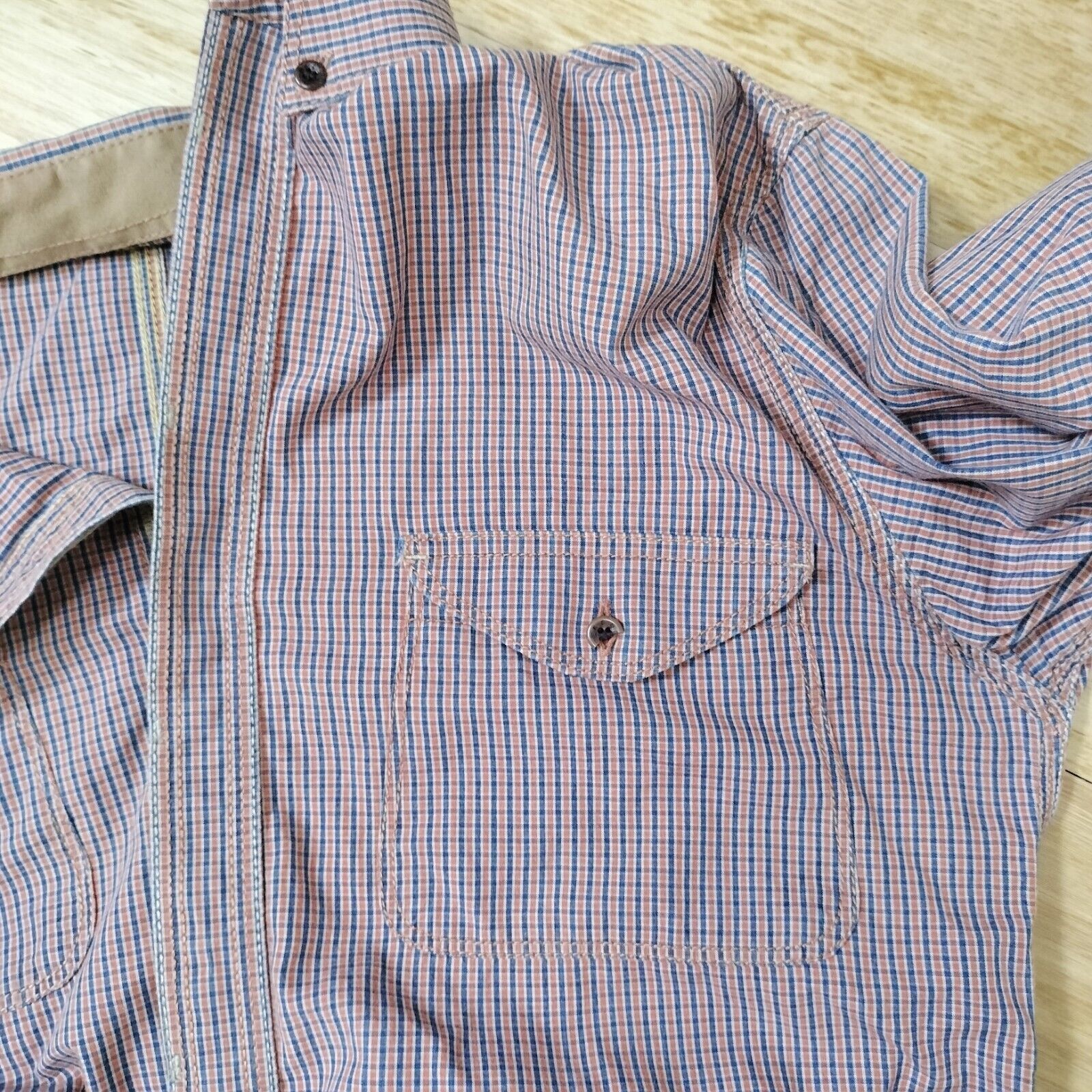 Designer × French Connection French Connection Shirt Orange Gingham Check Button Up Size US S / EU 44-46 / 1 - 8 Thumbnail