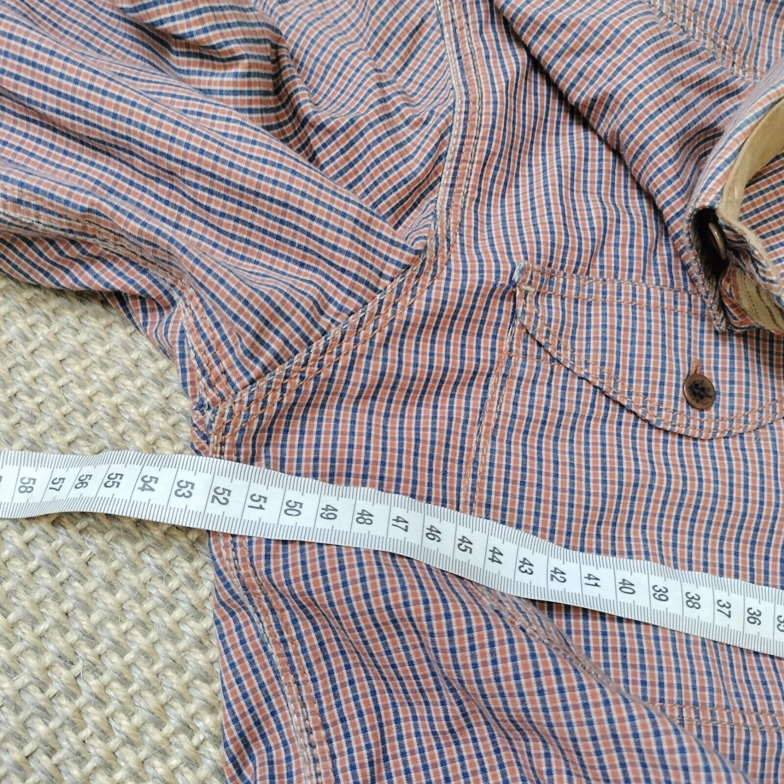 Designer × French Connection French Connection Shirt Orange Gingham Check Button Up Size US S / EU 44-46 / 1 - 9 Thumbnail