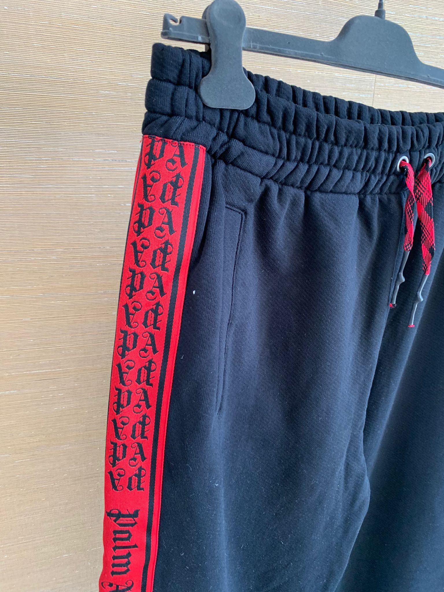 Palm Angels o1rshd1 Side Tape Logo Jogger Pants / Sweat Pants in Black Size US 38 / EU 54 - 3 Thumbnail