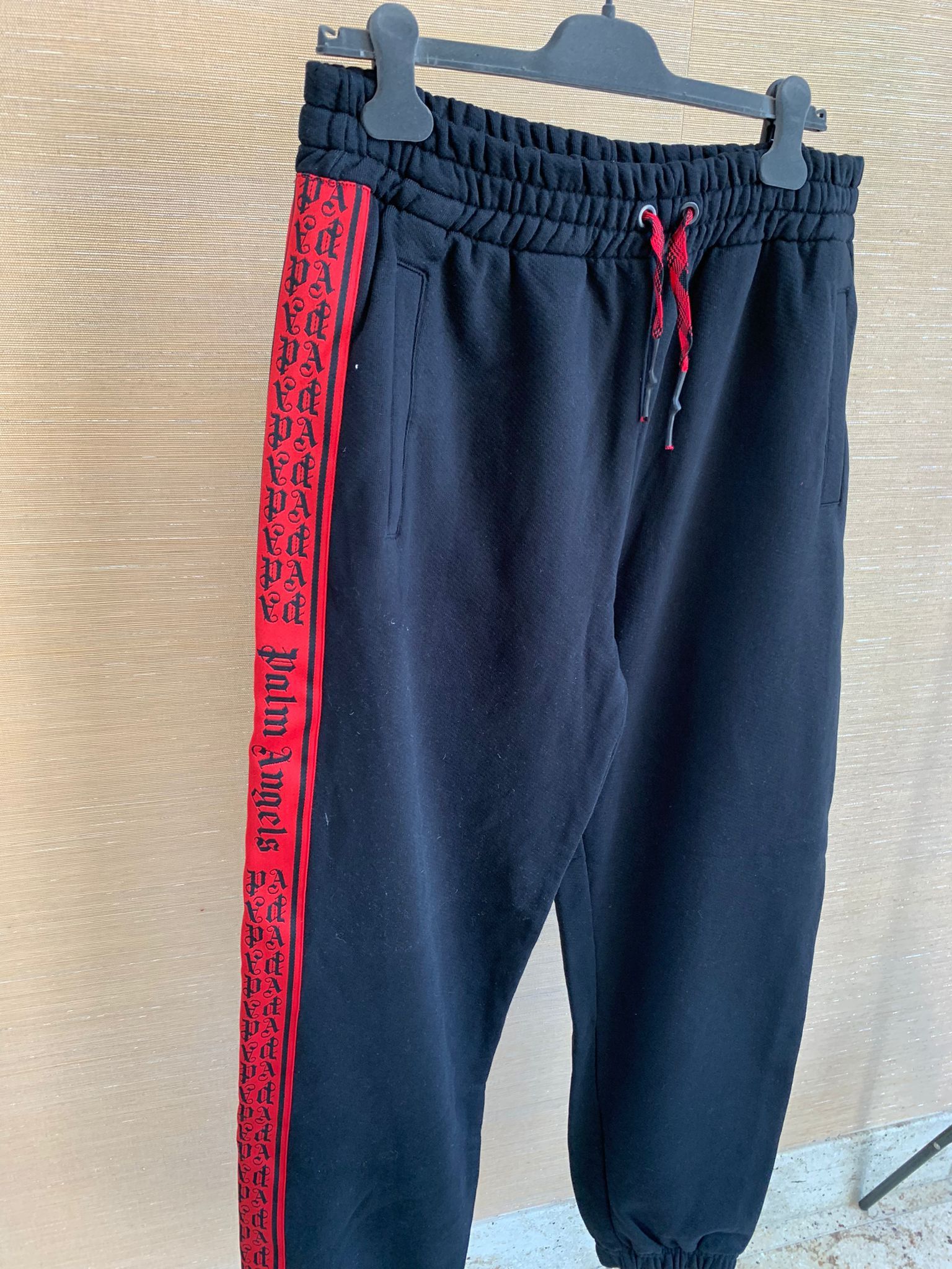 Palm Angels o1rshd1 Side Tape Logo Jogger Pants / Sweat Pants in Black Size US 38 / EU 54 - 4 Thumbnail