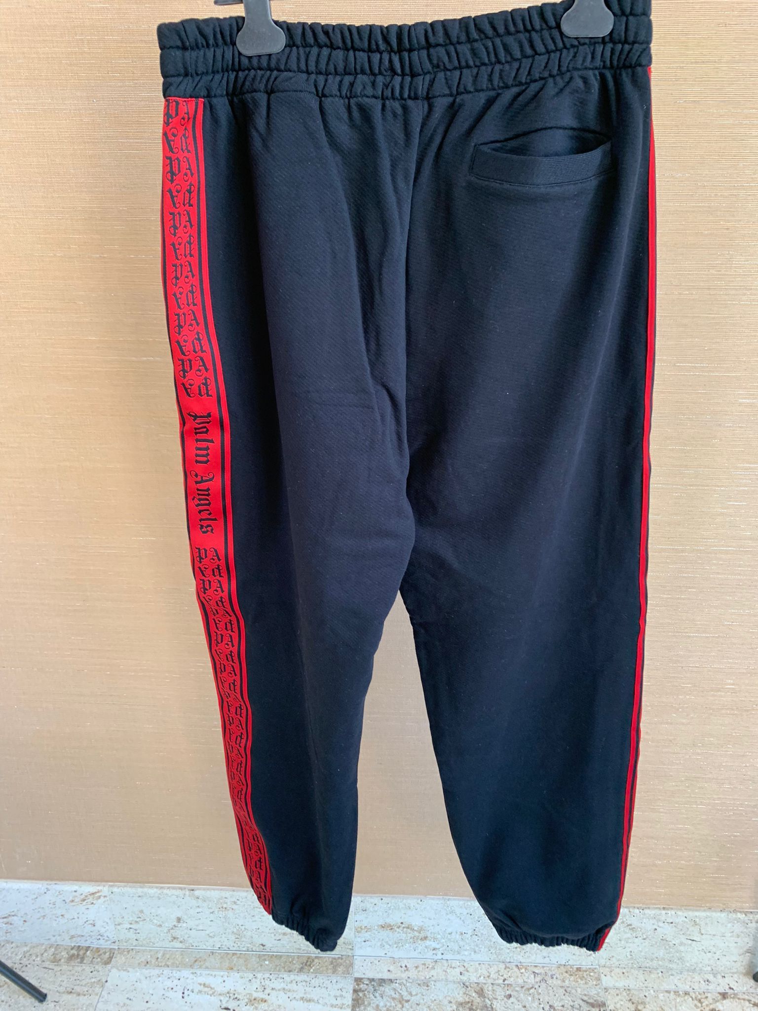 Palm Angels o1rshd1 Side Tape Logo Jogger Pants / Sweat Pants in Black Size US 38 / EU 54 - 15 Thumbnail