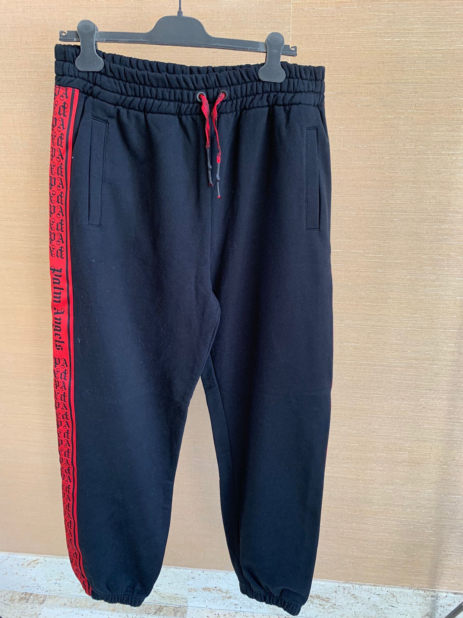 Palm Angels o1rshd1 Side Tape Logo Jogger Pants / Sweat Pants in Black Size US 38 / EU 54 - 7 Thumbnail
