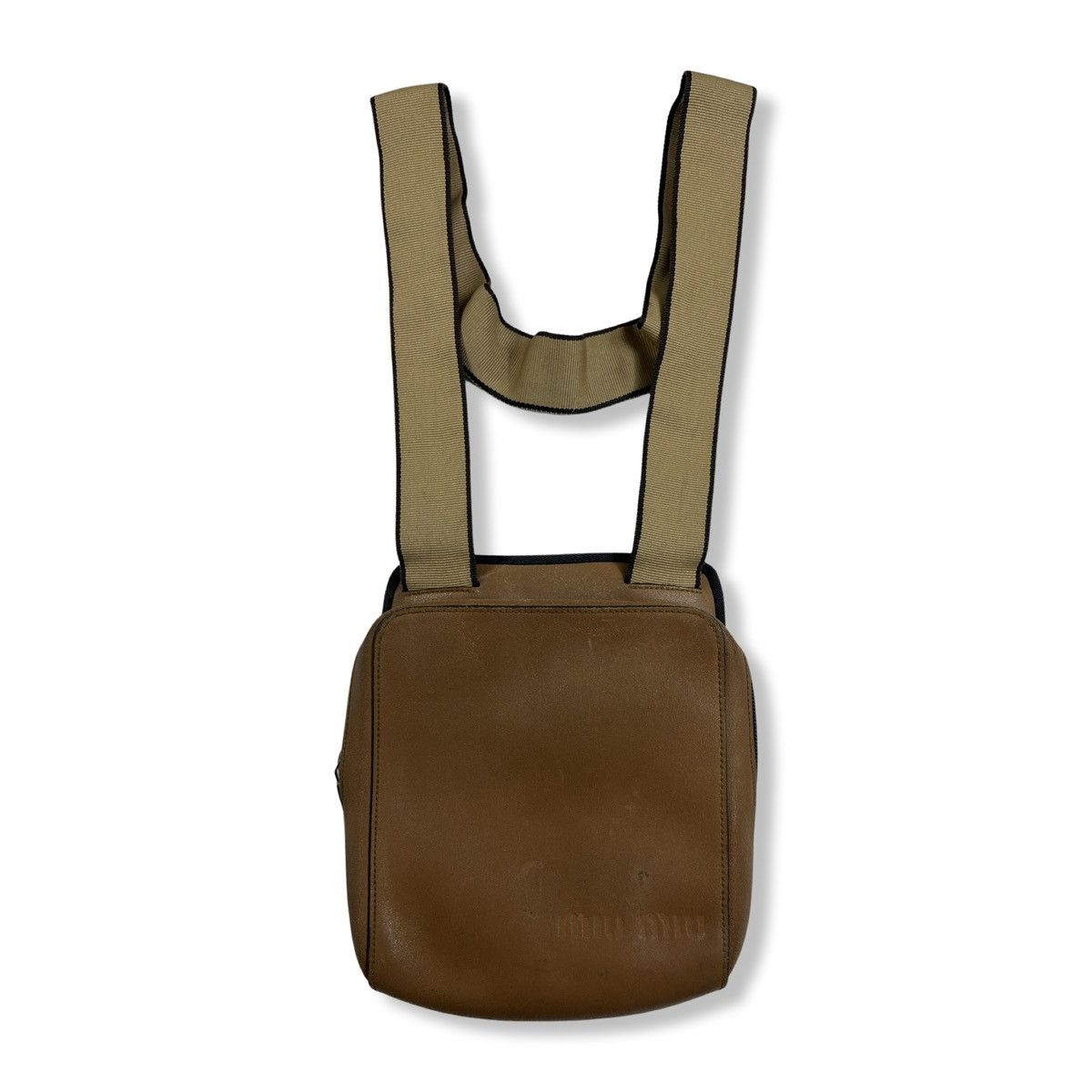 Pre-owned Miu Miu Vintage Leather Crossbody Bag In Brown