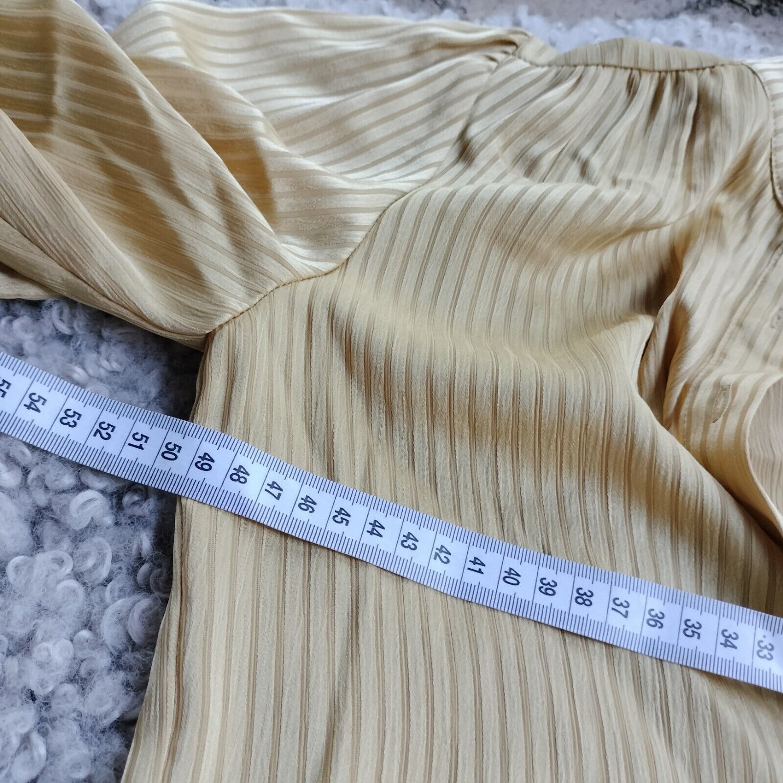 Designer GDS Helenam Dress Midi Satin Pleated Button Up Bishop Sleeve Size XS / US 0-2 / IT 36-38 - 10 Thumbnail