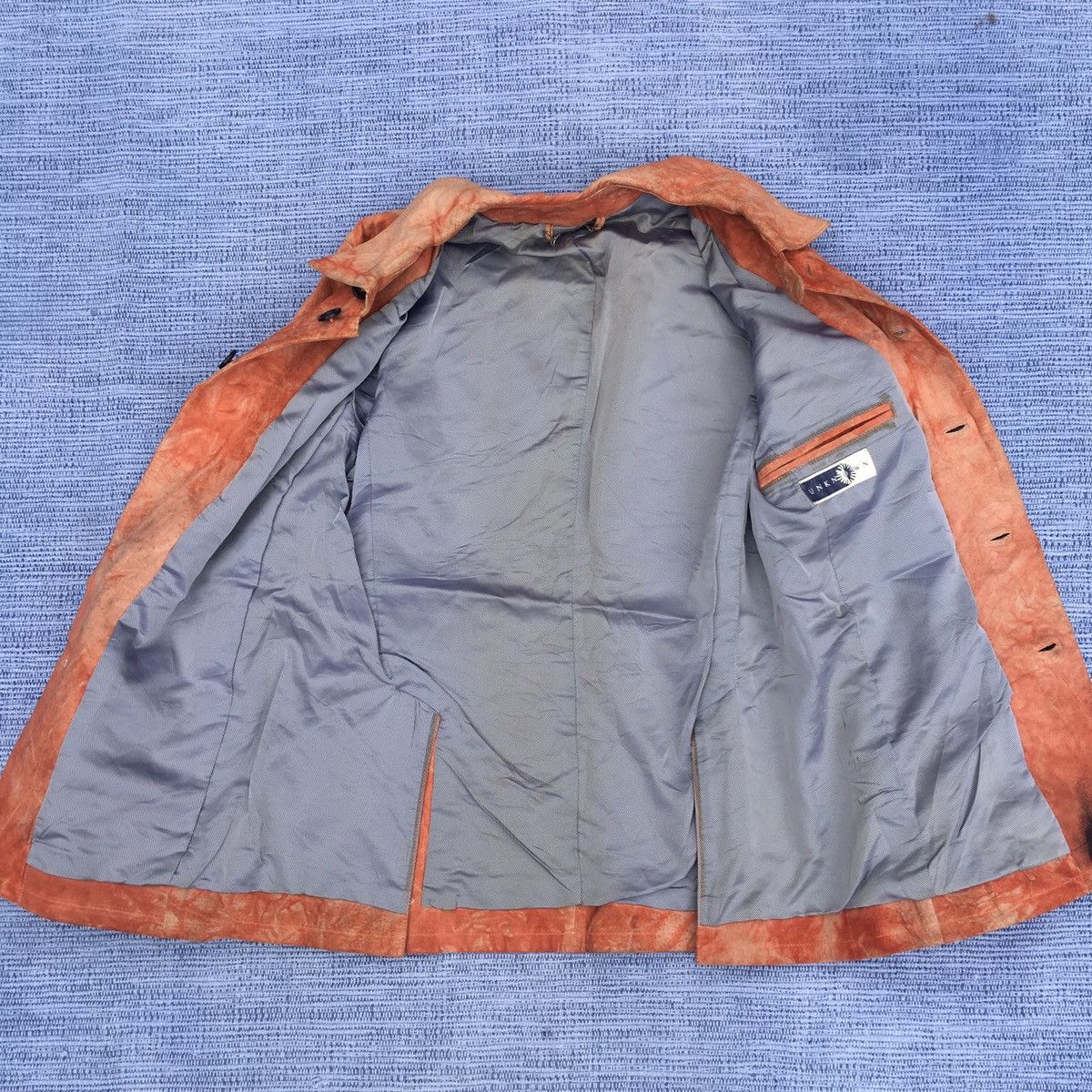 Japanese Brand orange tie die leather jacket Size US M / EU 48-50 / 2 - 8 Thumbnail