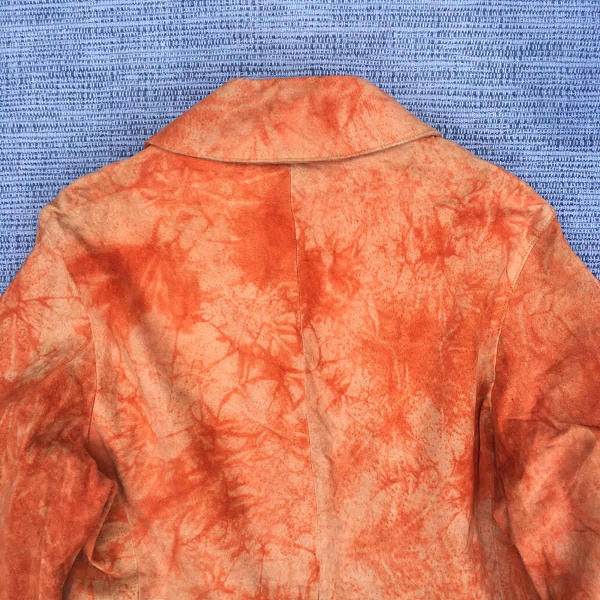 Japanese Brand orange tie die leather jacket Size US M / EU 48-50 / 2 - 10 Thumbnail