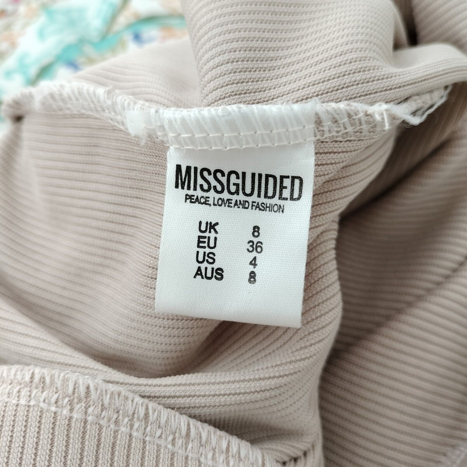 Designer × Other UK Missguided Pants Trousers Stone High Waist Flare Knit Tall Size 27" / US 4 / IT 40 - 5 Thumbnail
