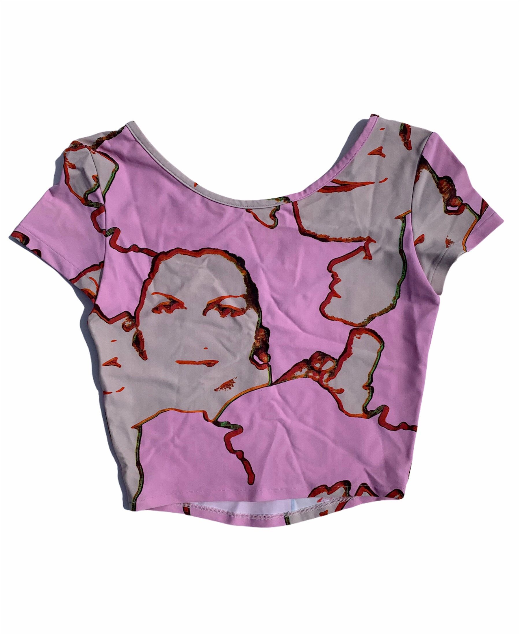 Chanel Chanel Rare Vintage Pink Face Portrait V-Neck Top 38 Size XS / US 0-2 / IT 36-38 - 3 Thumbnail