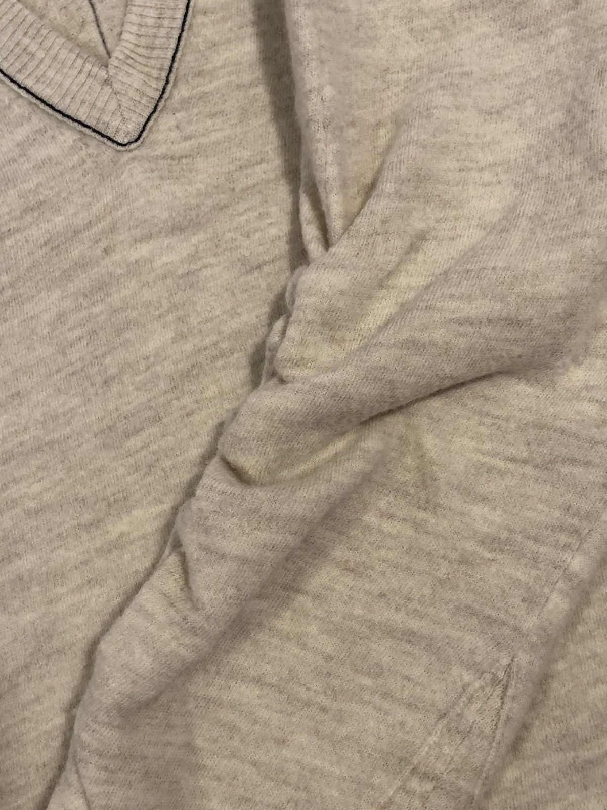 Celine Phoebe Philo Wool & Alpaca V-Neck Sweater Ruched Sleeves Size S / US 4 / IT 40 - 9 Thumbnail