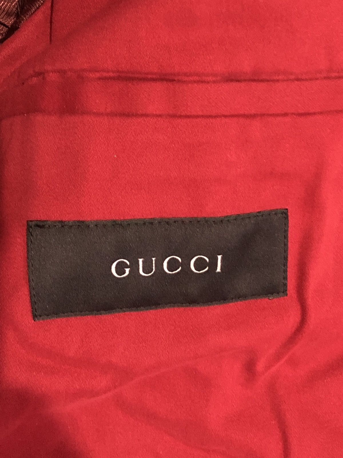 Gucci Gucci 2 Button Red Blazer Jacket Size 44R - 6 Thumbnail