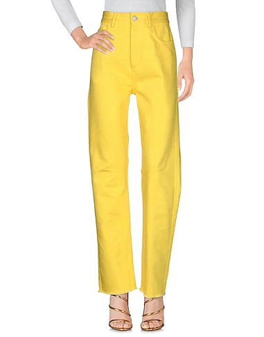 Celine Celine Rare Phoebe Philo Era Yellow Straight Denim Jeans Size 25" / US 0 / IT 36 - 2 Thumbnail