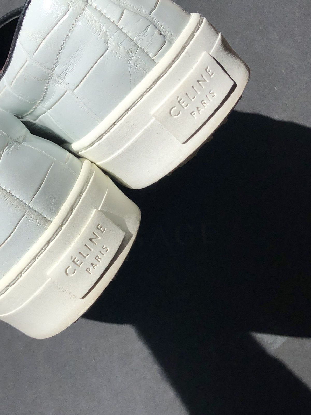 Celine Celine Phoebe Philo White Crocodile Slip-On Sneaker Size US 7 / IT 37 - 6 Thumbnail