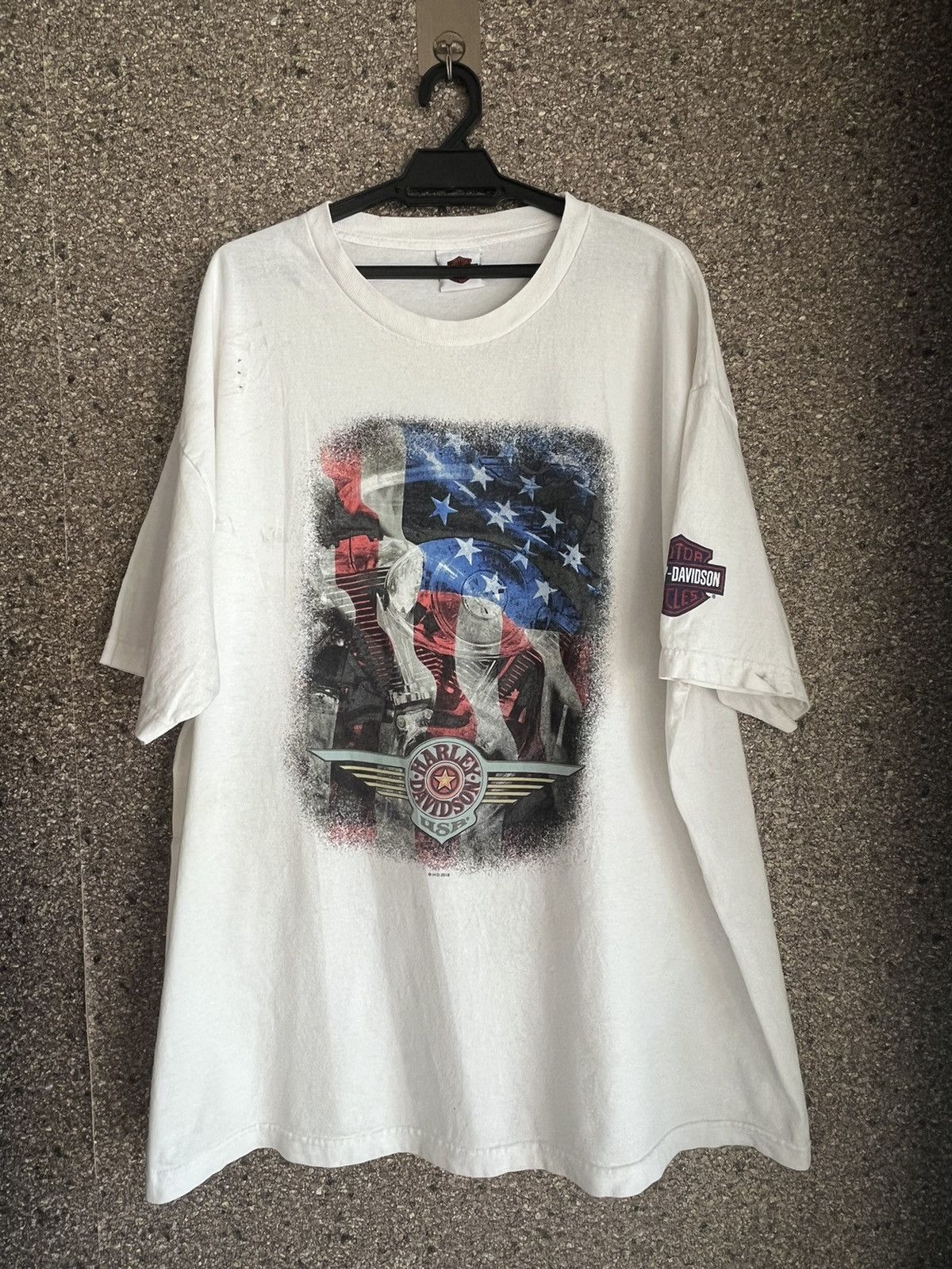 image of Vintage Harley Davidson Ft39 in White, Men's (Size XL)