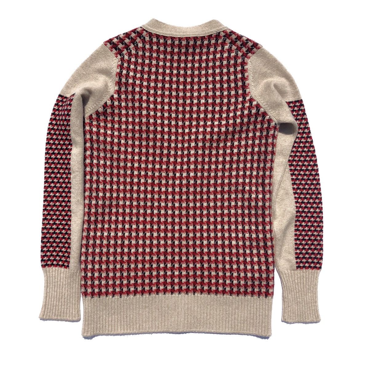 Chanel Chanel Multicolor Houndstooth Tweed Cashmere Cardigan Size S / US 4 / IT 40 - 2 Thumbnail