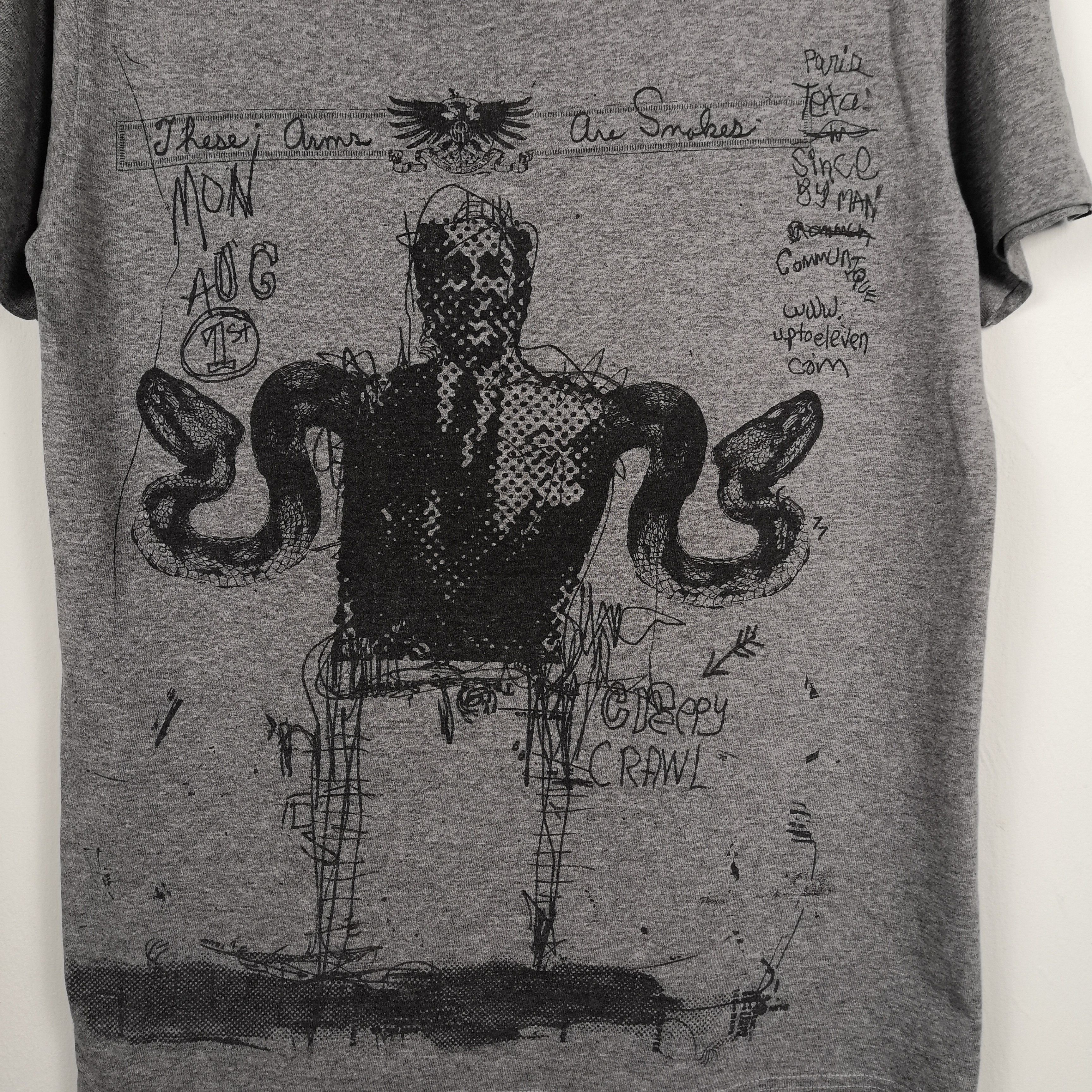 Japanese Brand Vintage Japanese Tees Credy Crawl T Shirt Human Snake Size US M / EU 48-50 / 2 - 7 Thumbnail
