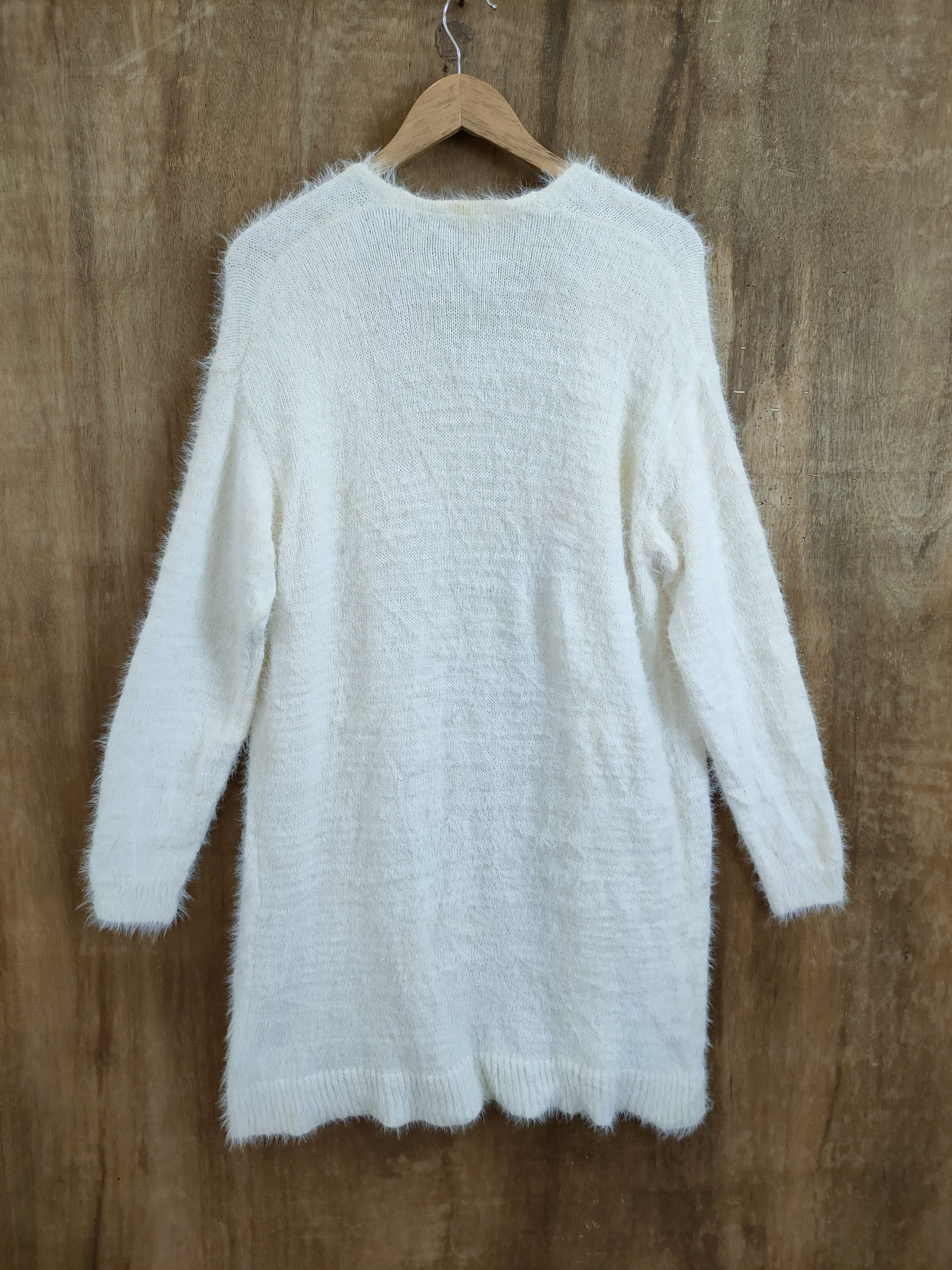 Japanese Brand D Glacier long Cardigan soft fur mohair shag shaggy #46-911 Size US M / EU 48-50 / 2 - 13 Thumbnail