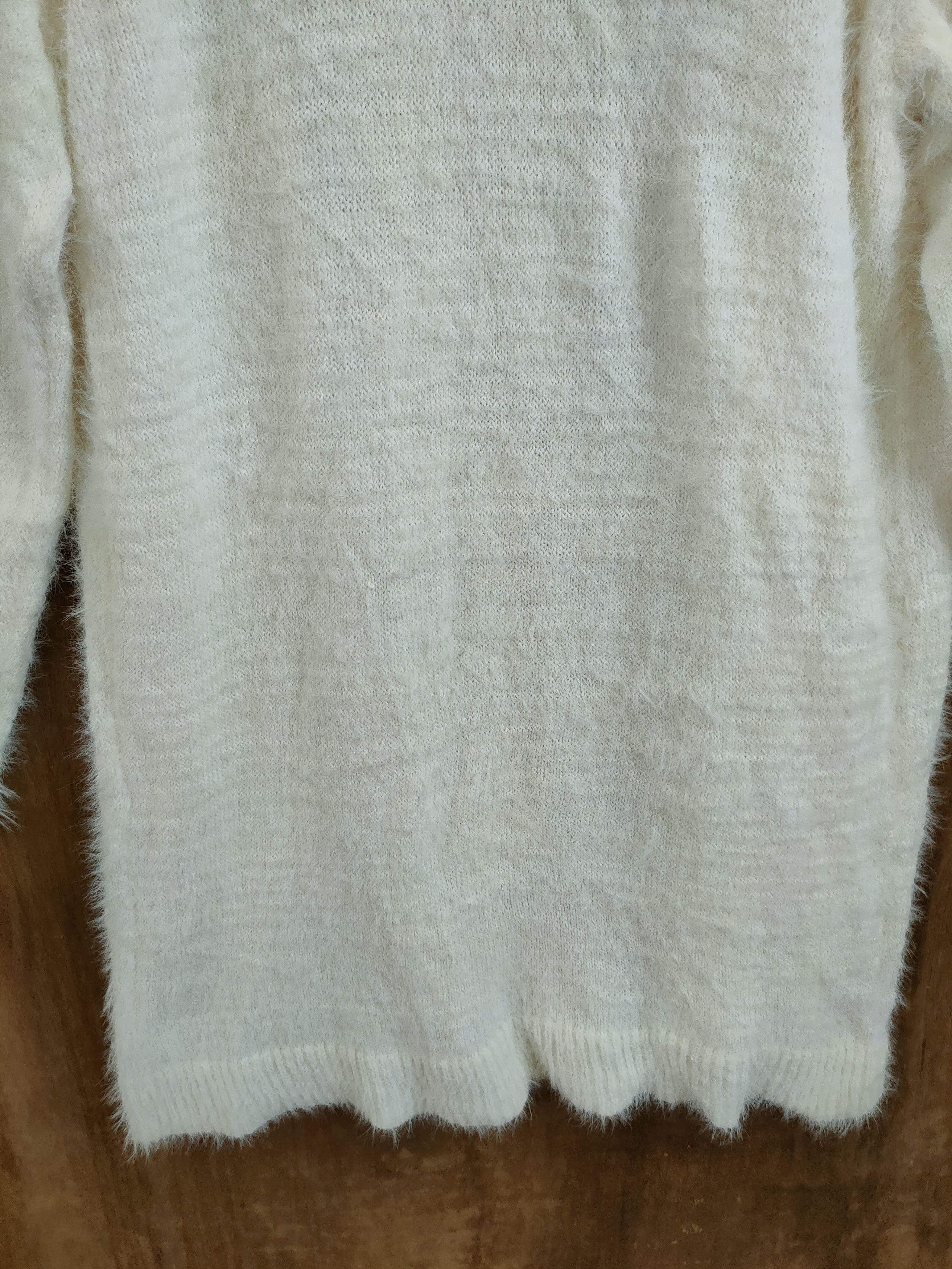 Japanese Brand D Glacier long Cardigan soft fur mohair shag shaggy #46-911 Size US M / EU 48-50 / 2 - 16 Thumbnail