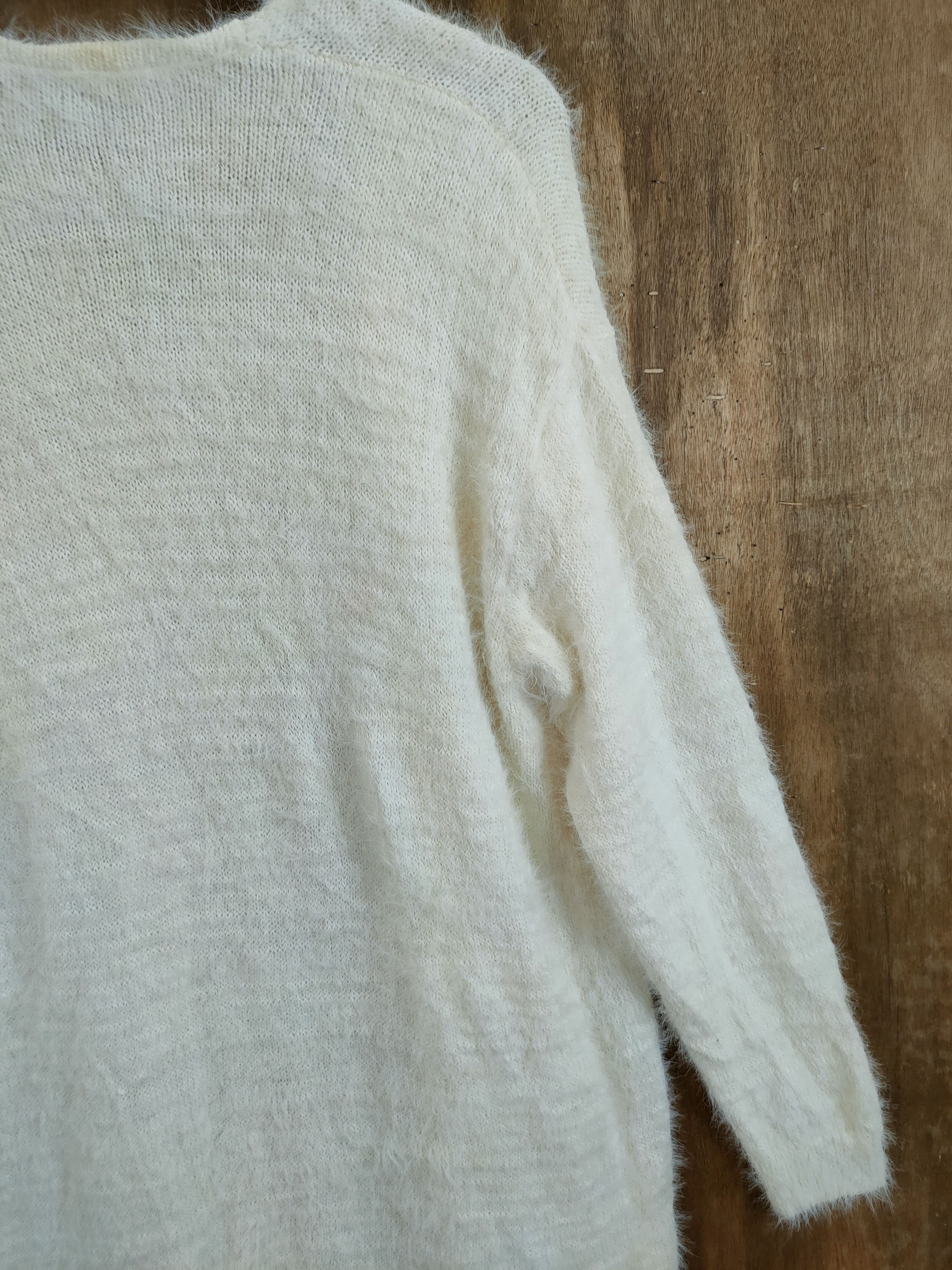 Japanese Brand D Glacier long Cardigan soft fur mohair shag shaggy #46-911 Size US M / EU 48-50 / 2 - 15 Thumbnail