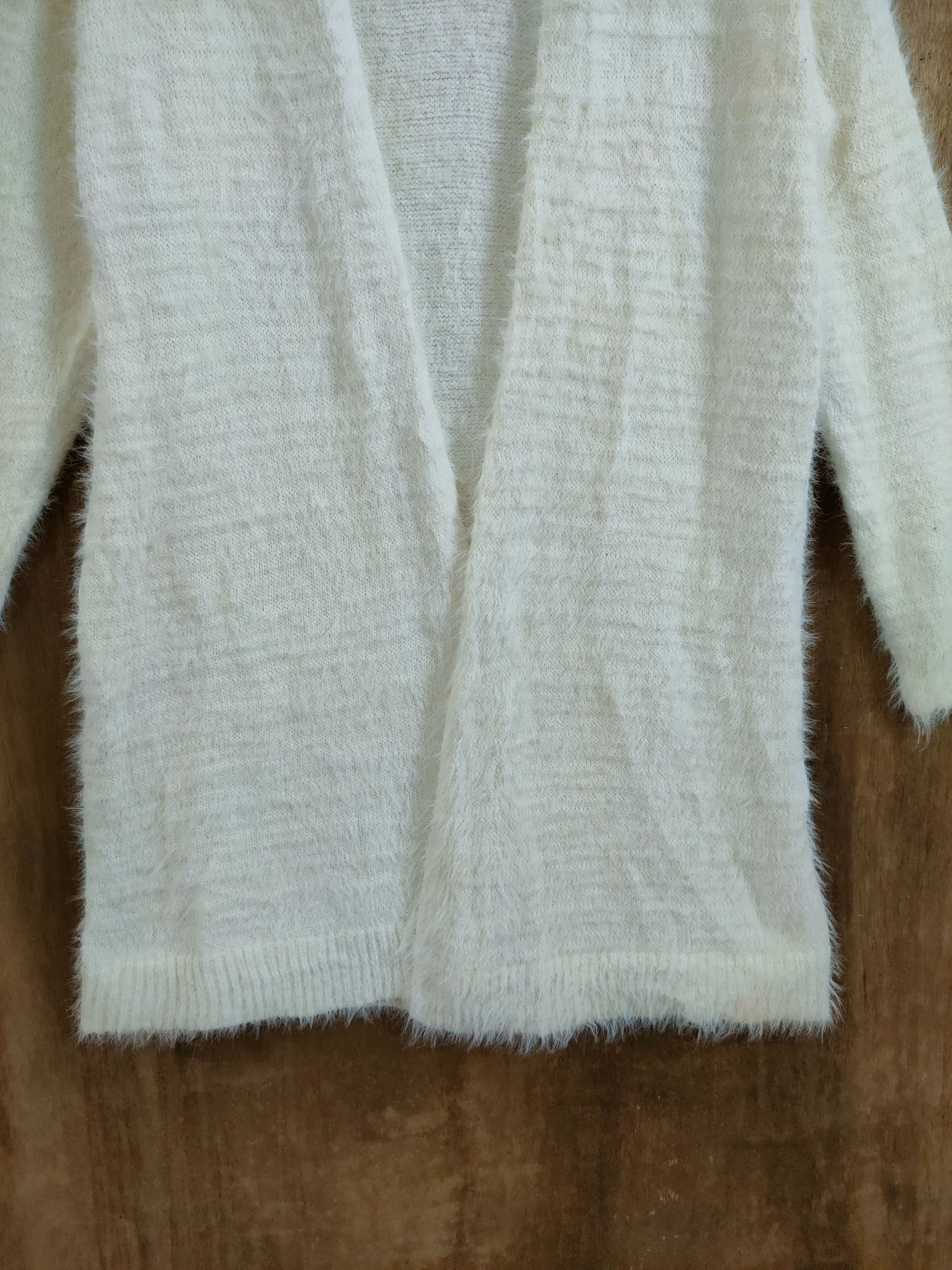 Japanese Brand D Glacier long Cardigan soft fur mohair shag shaggy #46-911 Size US M / EU 48-50 / 2 - 3 Thumbnail