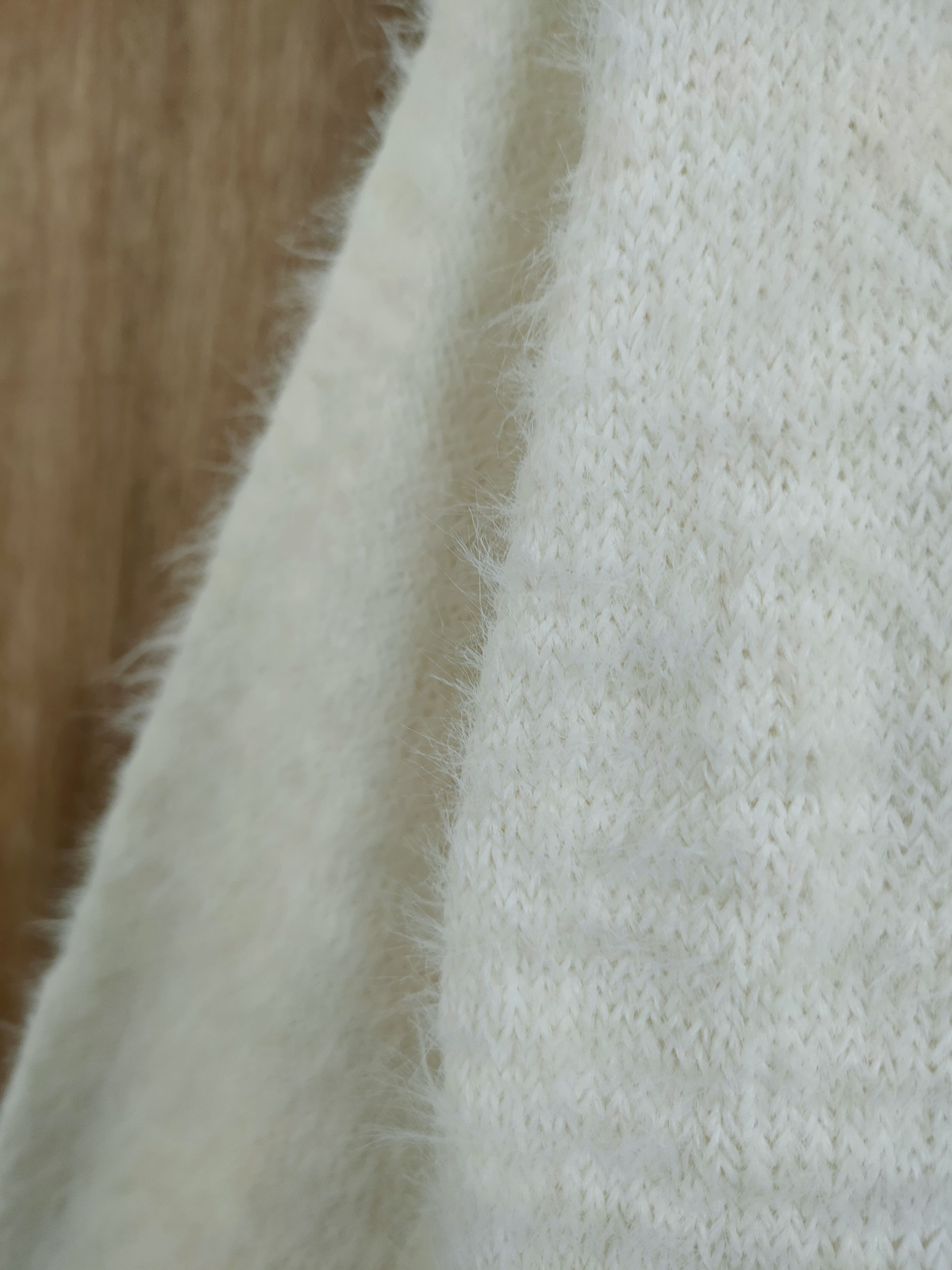 Japanese Brand D Glacier long Cardigan soft fur mohair shag shaggy #46-911 Size US M / EU 48-50 / 2 - 8 Thumbnail