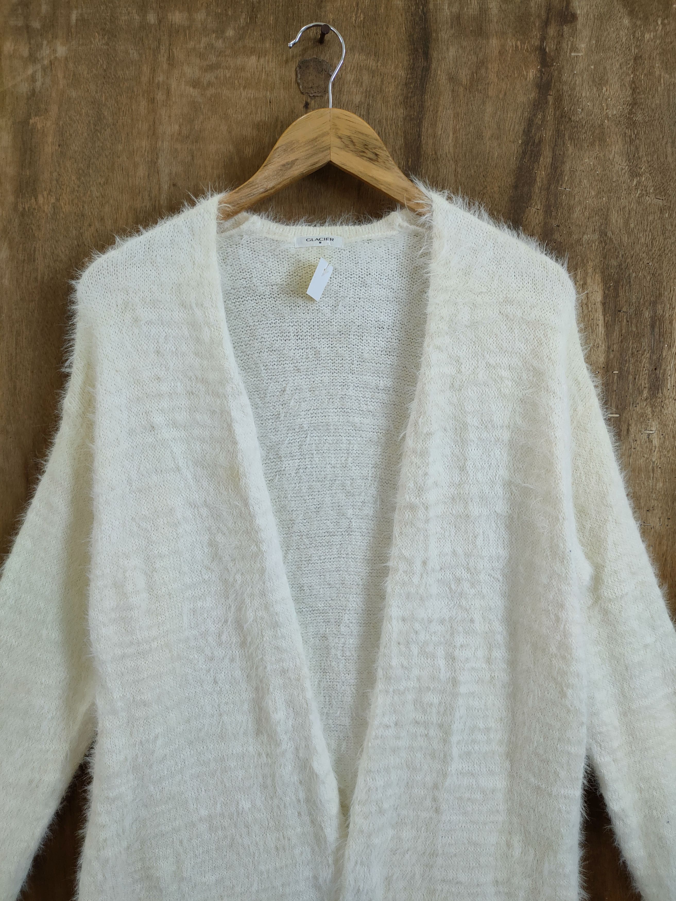 Japanese Brand D Glacier long Cardigan soft fur mohair shag shaggy #46-911 Size US M / EU 48-50 / 2 - 2 Thumbnail