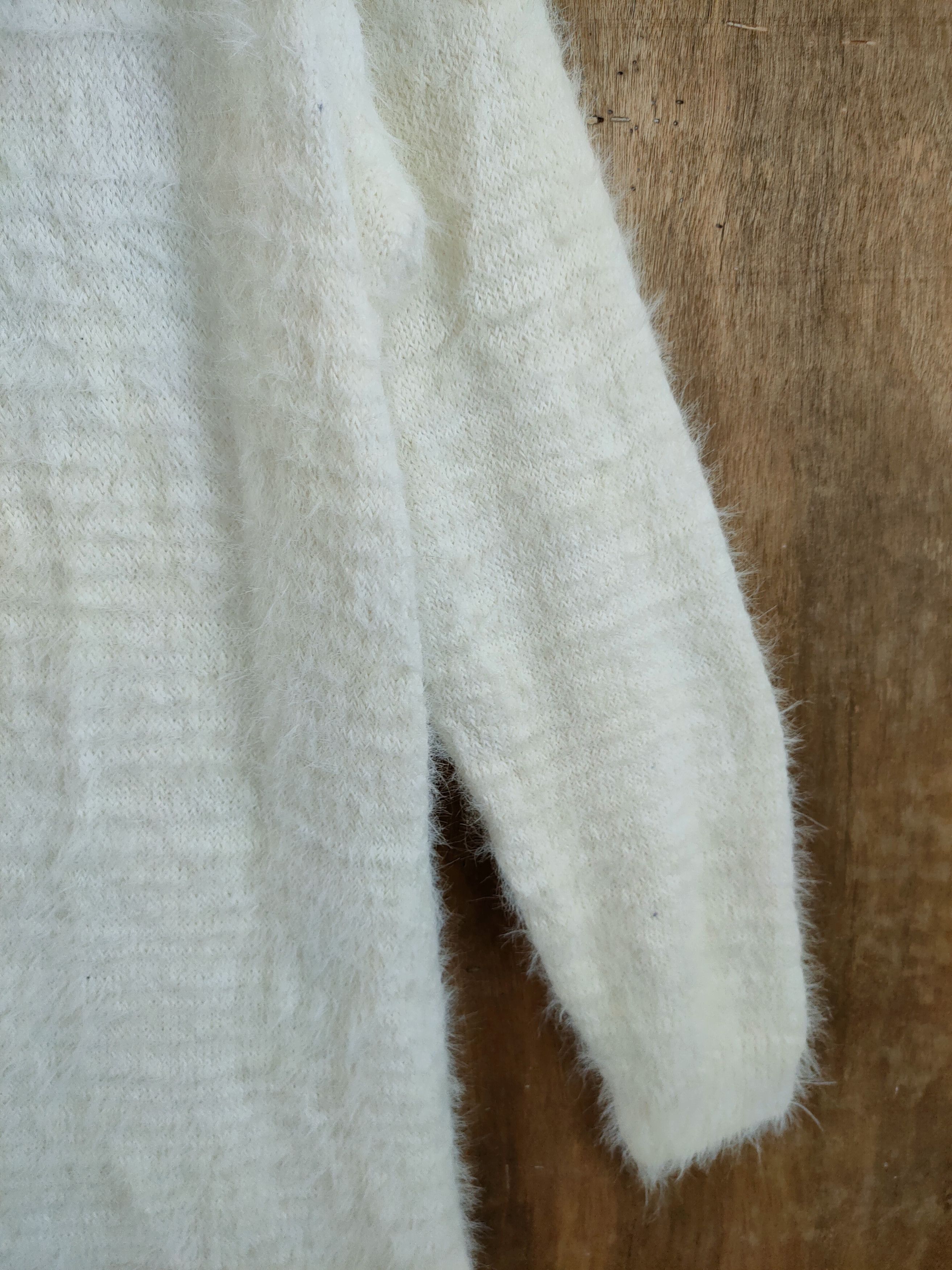 Japanese Brand D Glacier long Cardigan soft fur mohair shag shaggy #46-911 Size US M / EU 48-50 / 2 - 5 Thumbnail