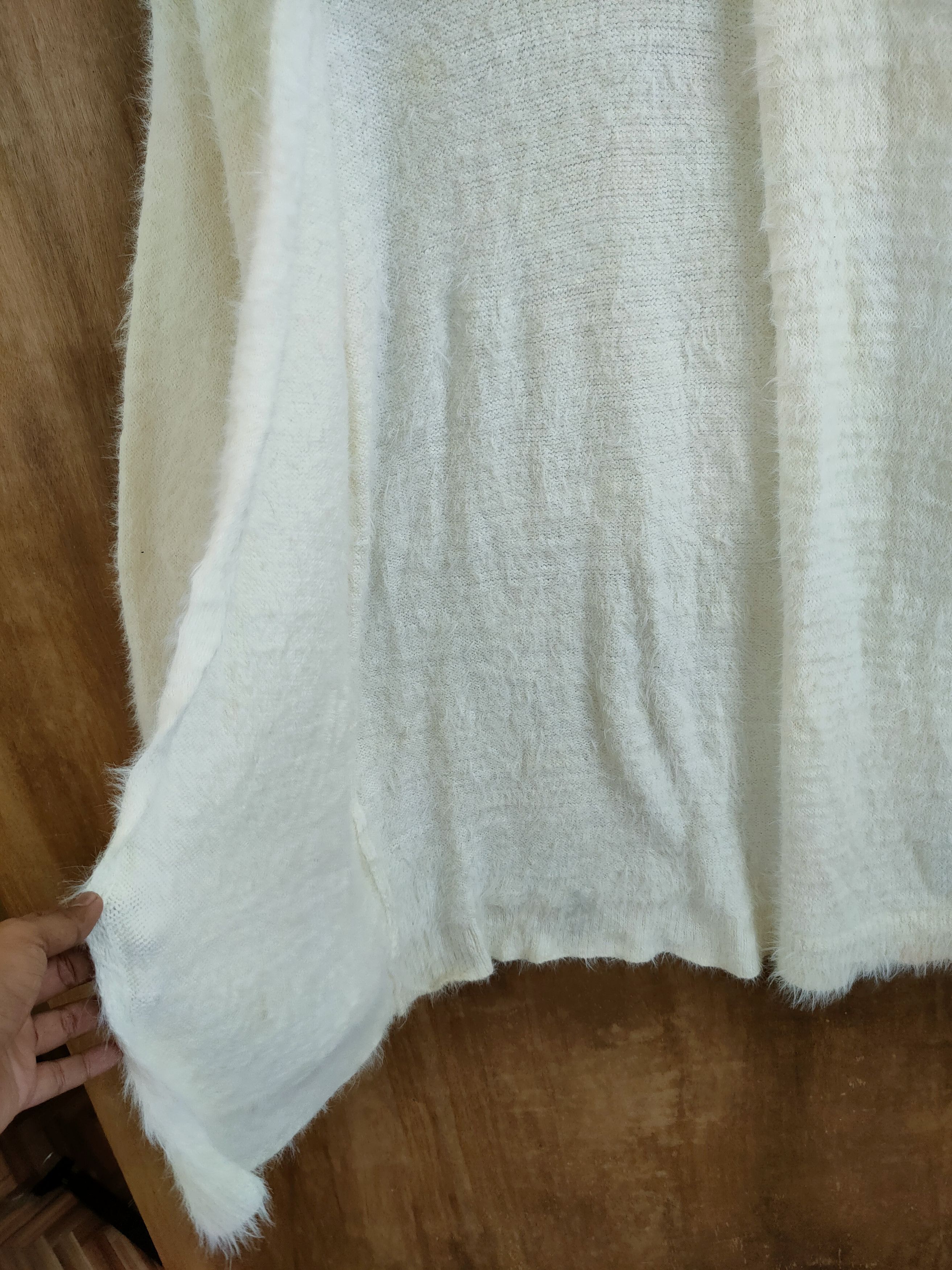 Japanese Brand D Glacier long Cardigan soft fur mohair shag shaggy #46-911 Size US M / EU 48-50 / 2 - 12 Thumbnail