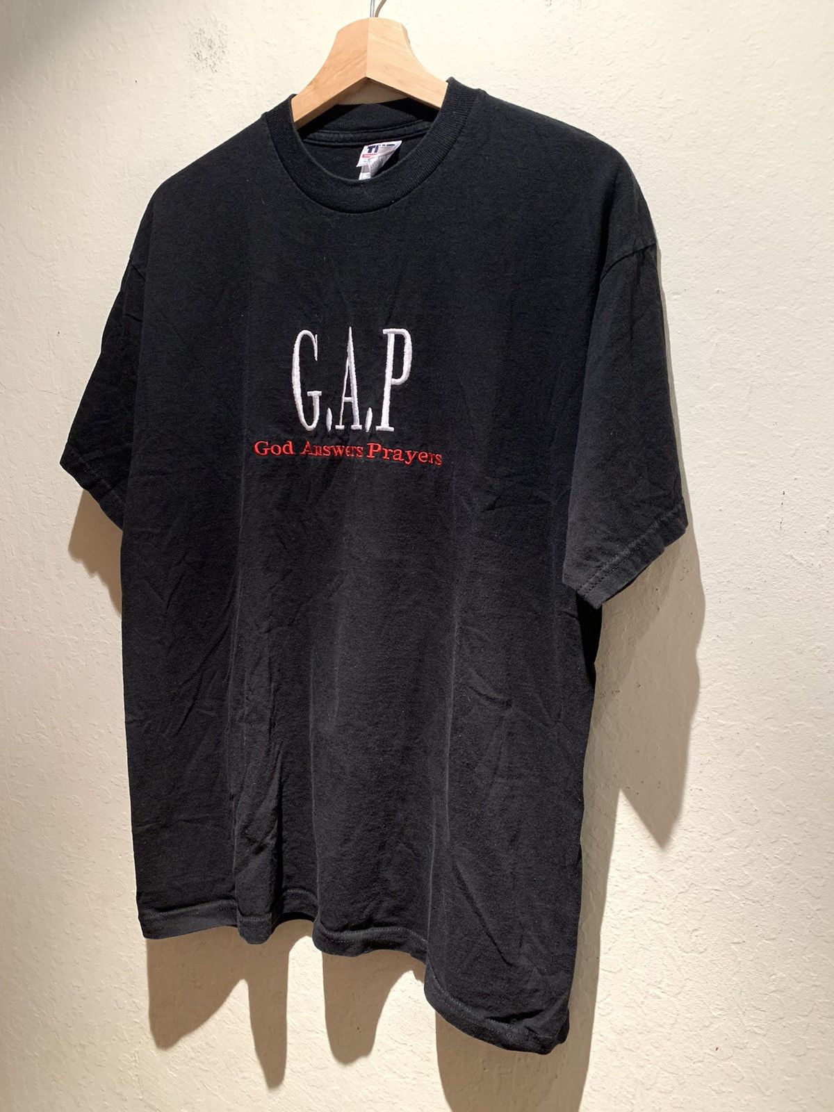 Other × Vintage RARE* Vintage God Answers Prayers GAP Christian Parody Shirt Size US L / EU 52-54 / 3 - 1 Thumbnail