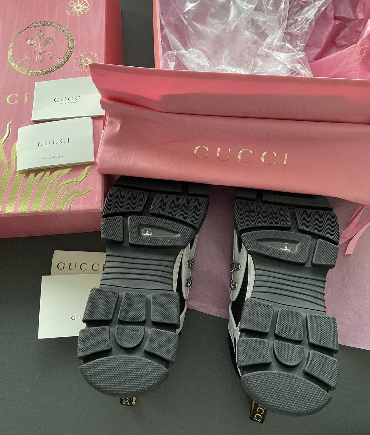 Gucci Super Runway Rare Brand New Track Reflective Leather Boots Size US 9.5 / EU 42-43 - 18 Thumbnail