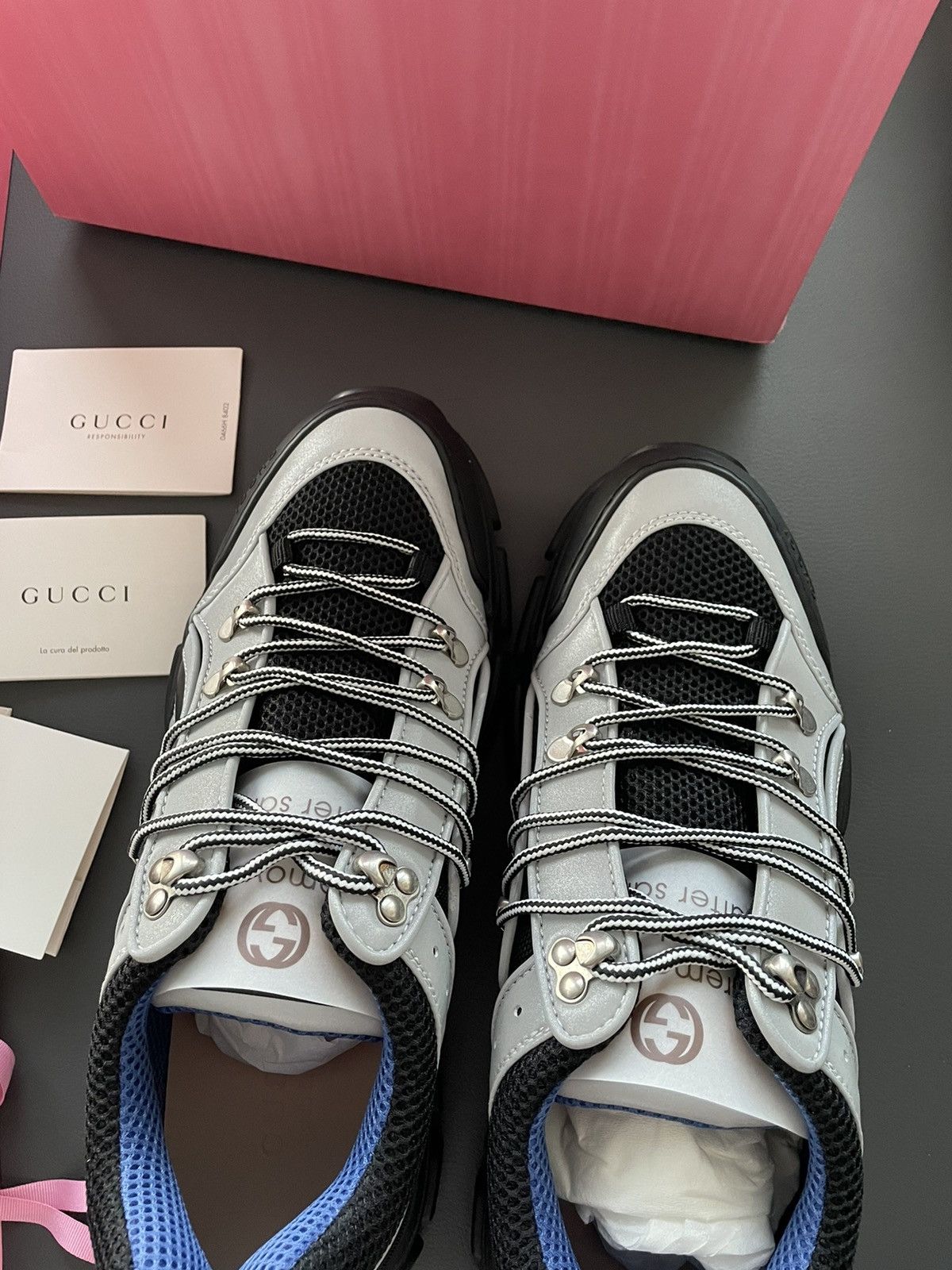 Gucci Super Runway Rare Brand New Track Reflective Leather Boots Size US 9.5 / EU 42-43 - 21 Thumbnail