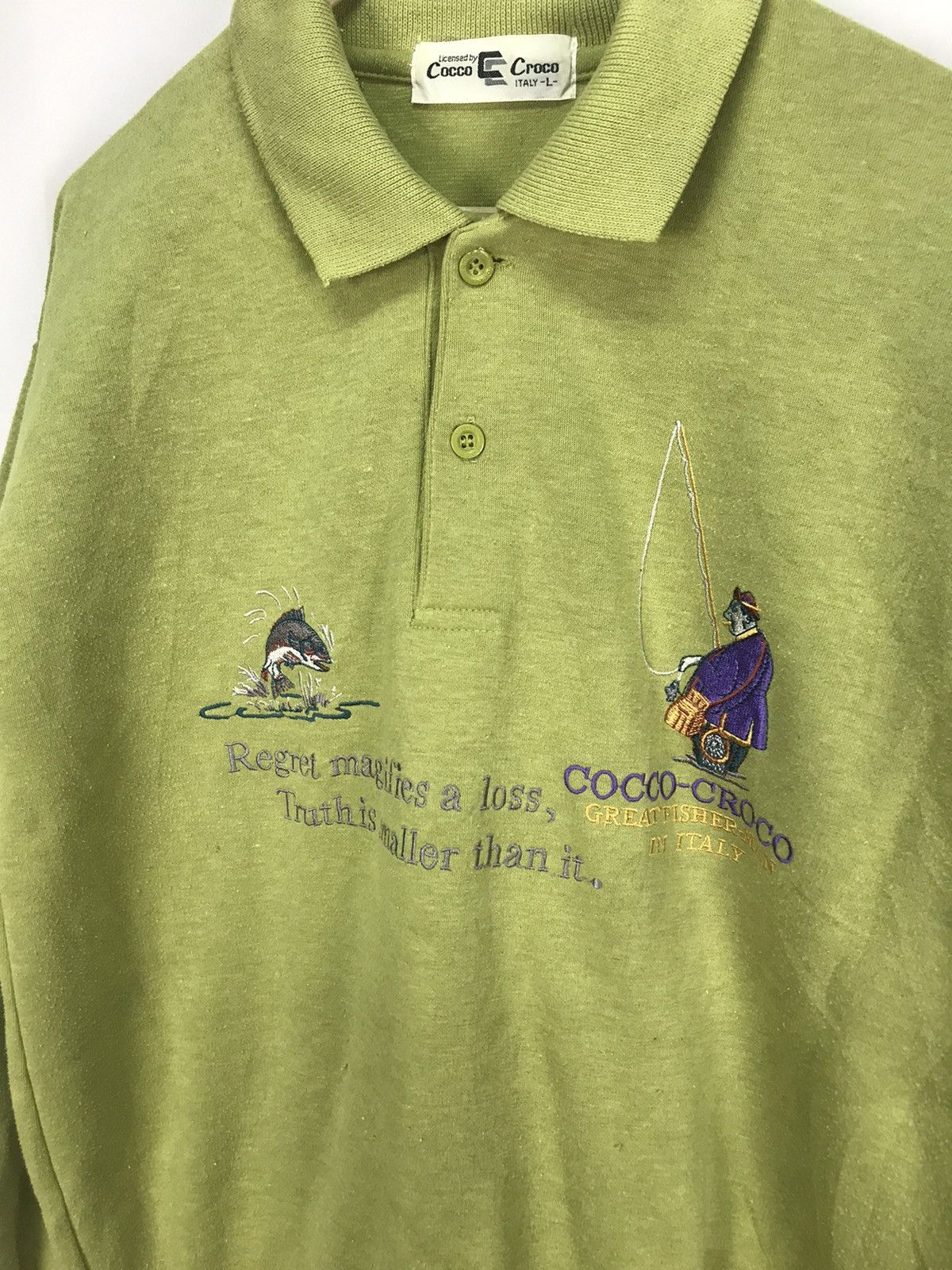 Other × Vintage Vintage Cocco croco spellout half button up sweatshirt Size US M / EU 48-50 / 2 - 3 Thumbnail
