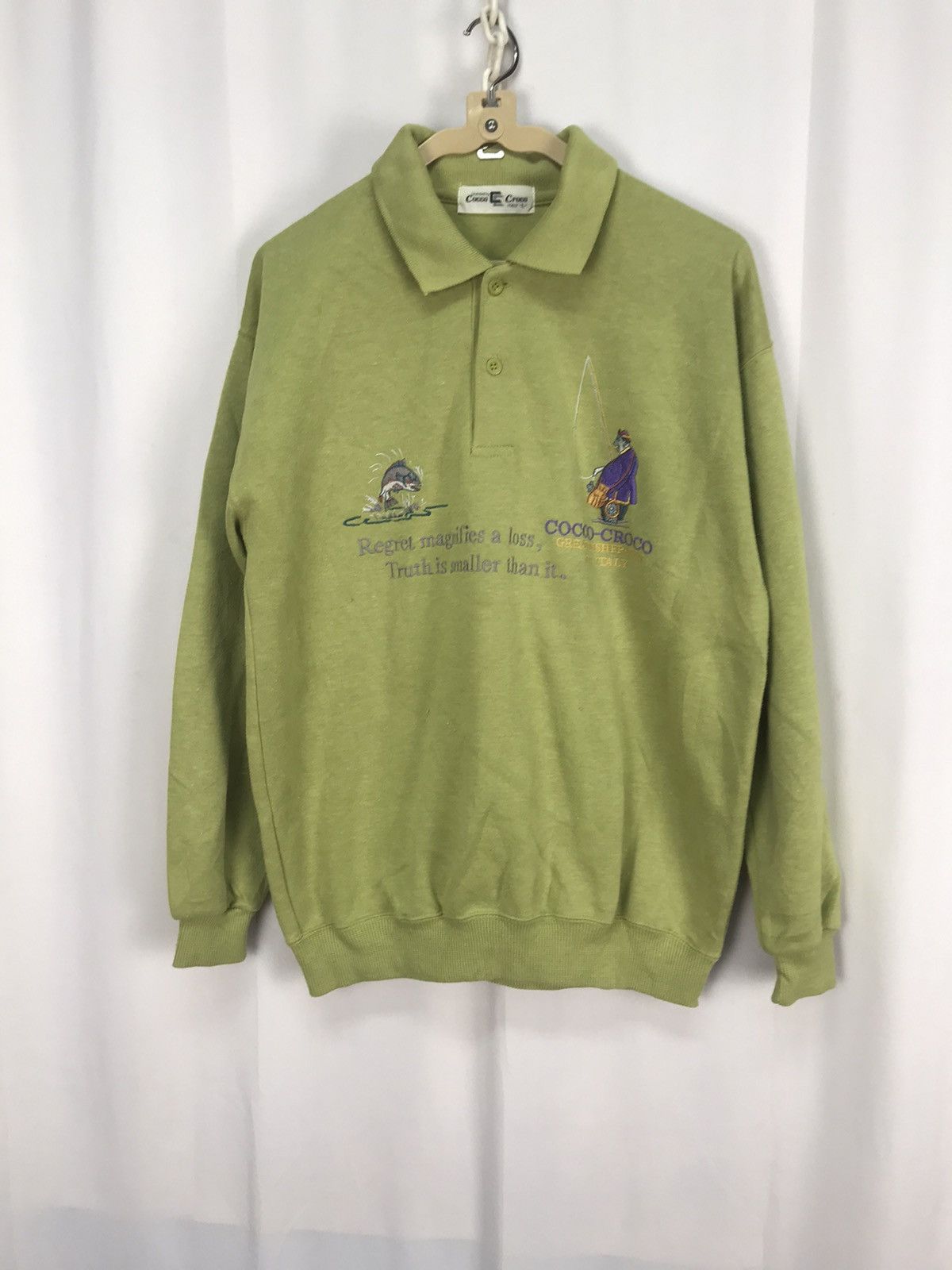 Other × Vintage Vintage Cocco croco spellout half button up sweatshirt Size US M / EU 48-50 / 2 - 6 Thumbnail