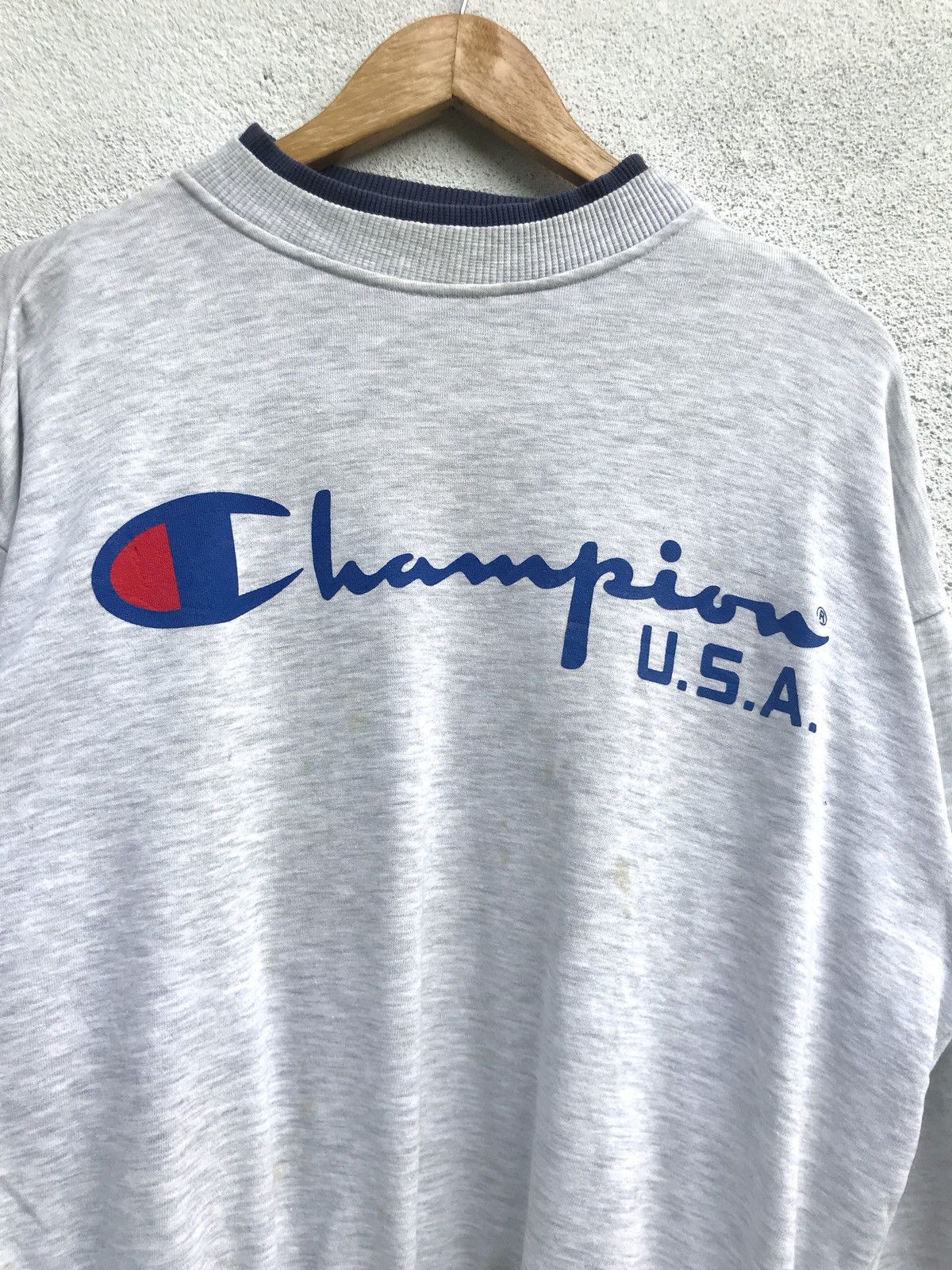 Champion Vintage Champion Big Logo Spell Out Crewneck Sweatshirt Size US L / EU 52-54 / 3 - 3 Thumbnail