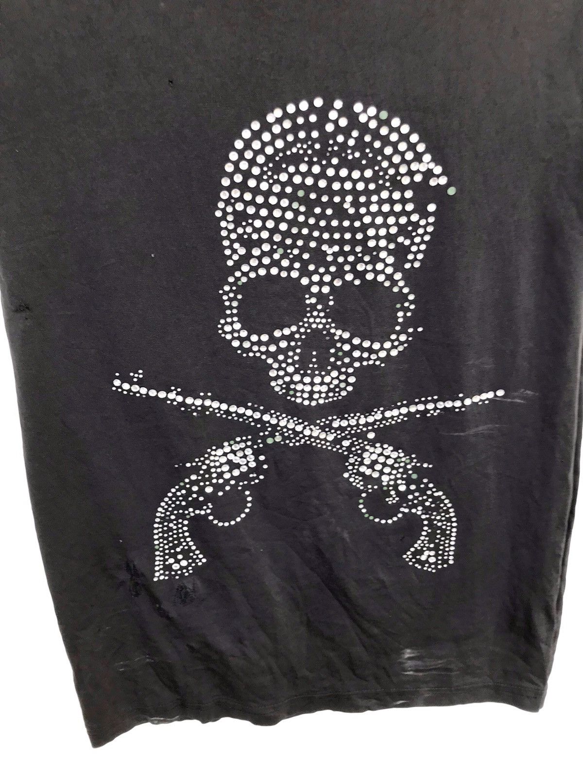 Mastermind Japan Mastermind Japan Swarovski Crystal Skull Cross Gun Logo Tee Size US XXS / EU 40 - 3 Thumbnail