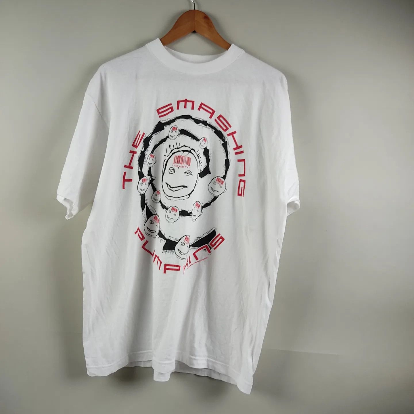 image of Band Tees x Rock Tees 1996 The Smashing Pumpkins Leave Me Alone in White, Men's (Size XL)