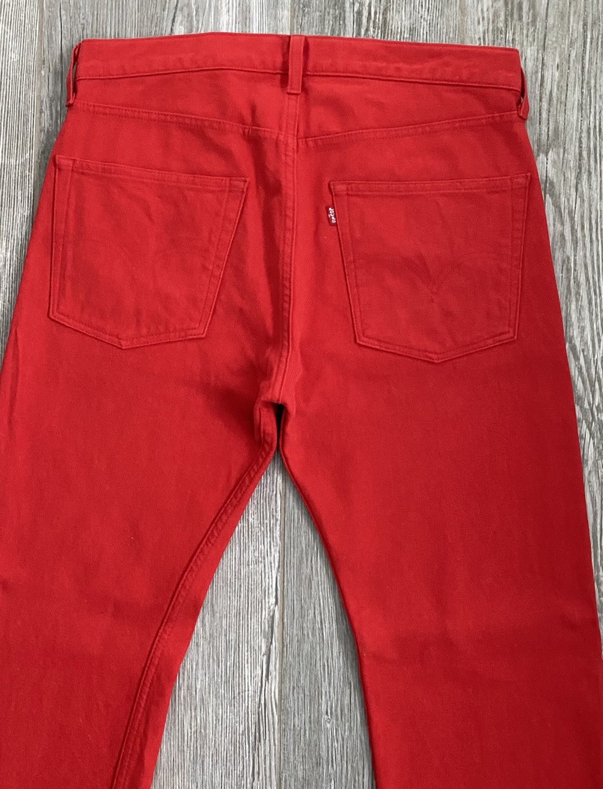Comme des Garcons AD2001 Junya Watanabe Poem Red & Black Levi’s Denim Pants Size US 33 - 4 Thumbnail