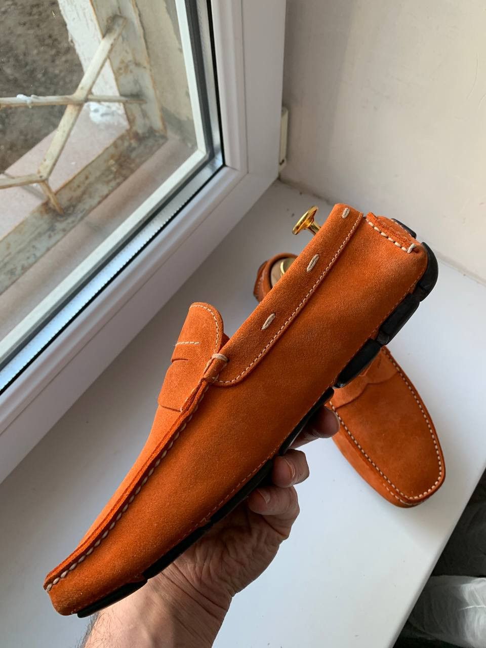 Prada leather loafers