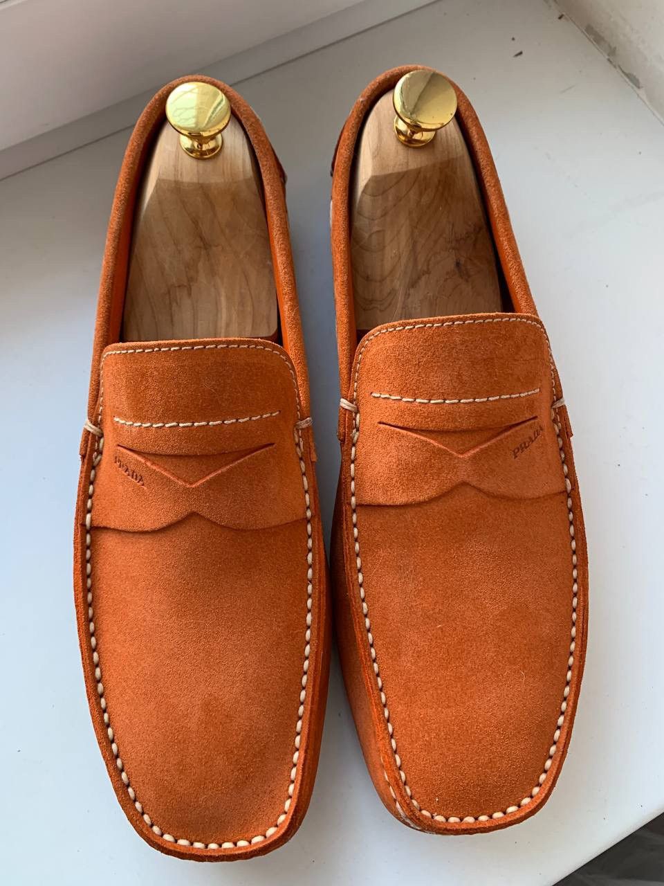 Prada leather loafers