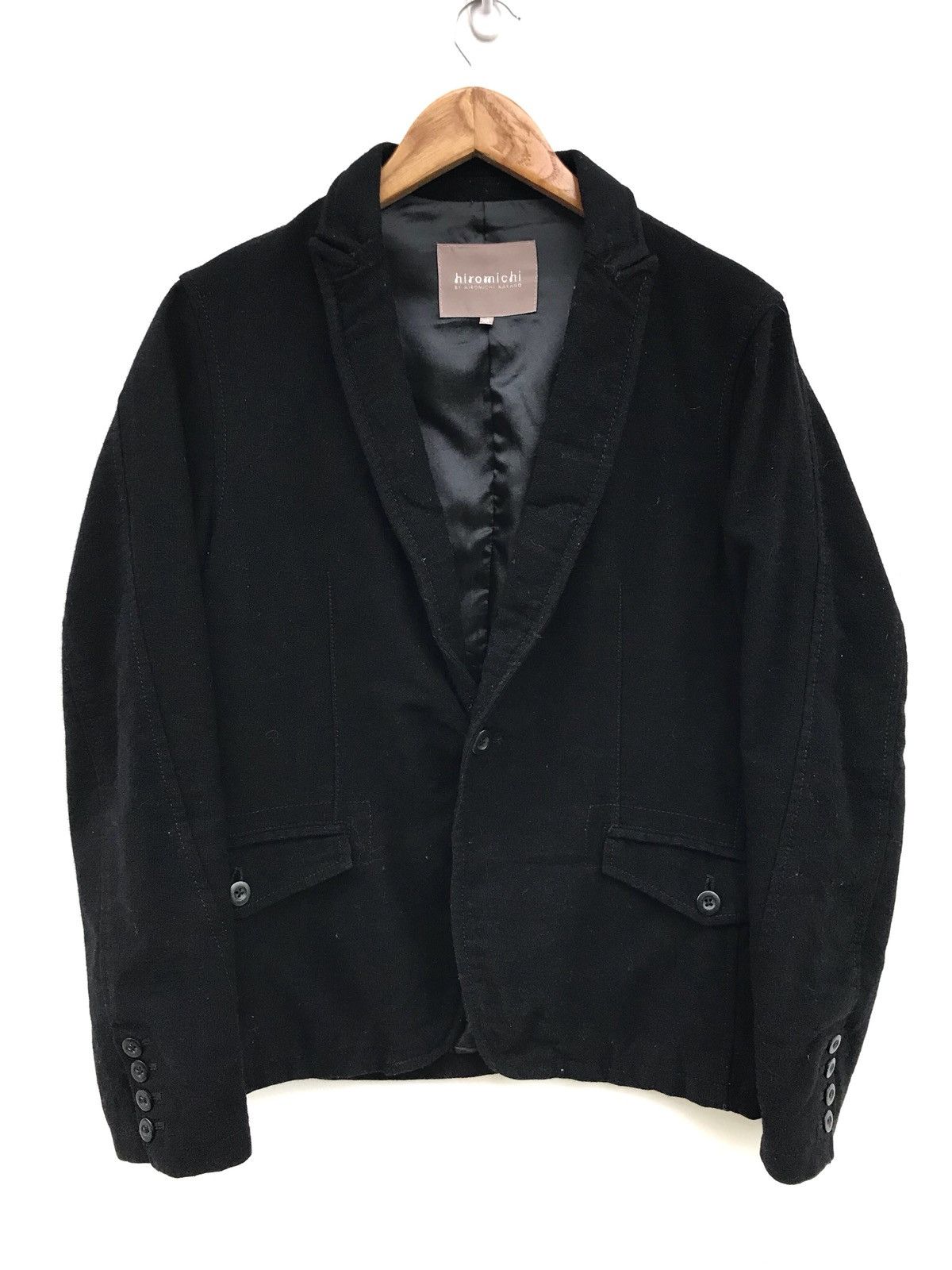 Japanese Brand Japanese Brand Hiromichi Nakano Wool Black Jacket Size US M / EU 48-50 / 2 - 1 Thumbnail