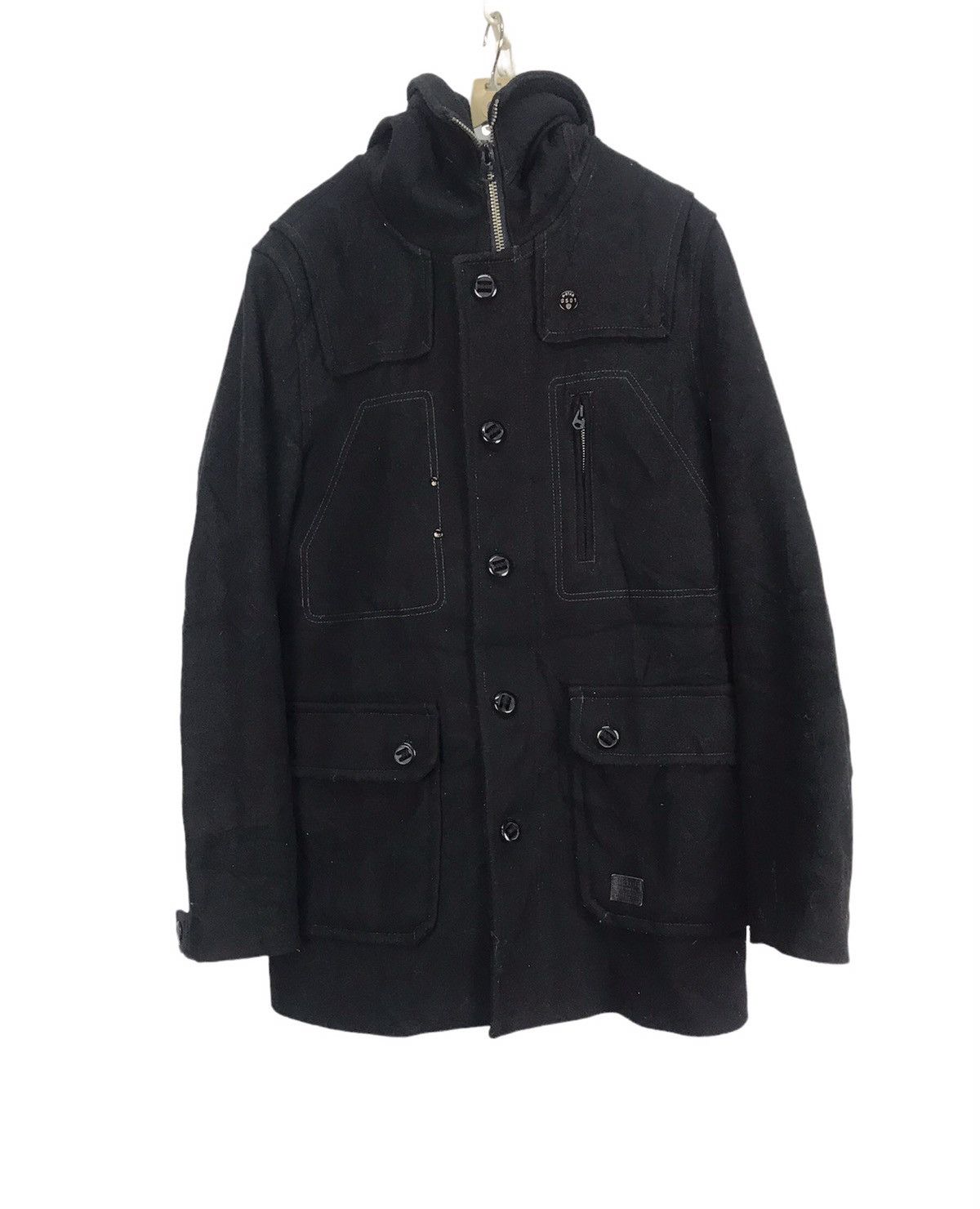 G star raw zipper wool parkas jacket