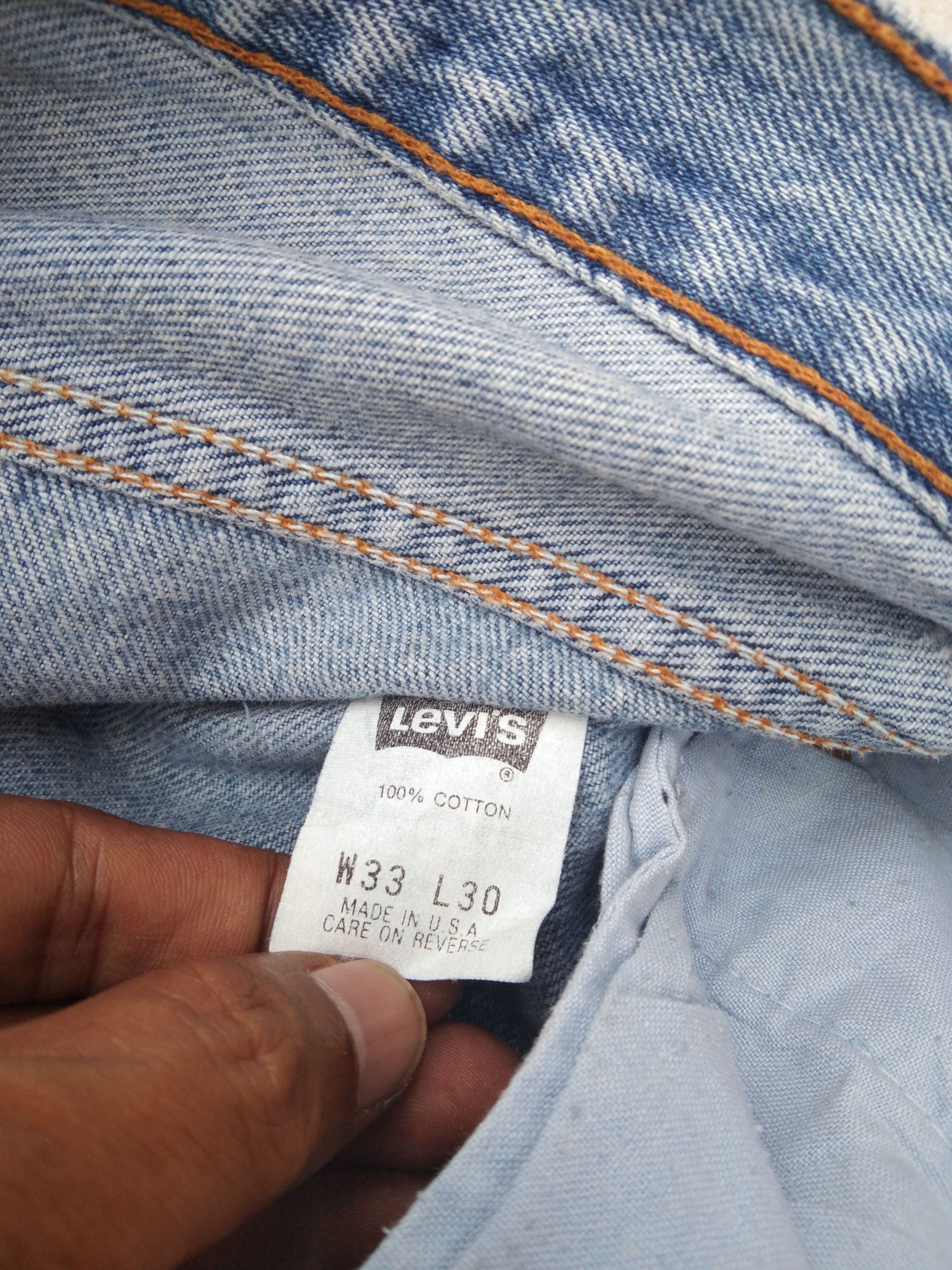 Levi's × Vintage 90s Vintage Levis 501 Made In USA Distressed Jeans 32x30 Size US 32 / EU 48 - 8 Thumbnail