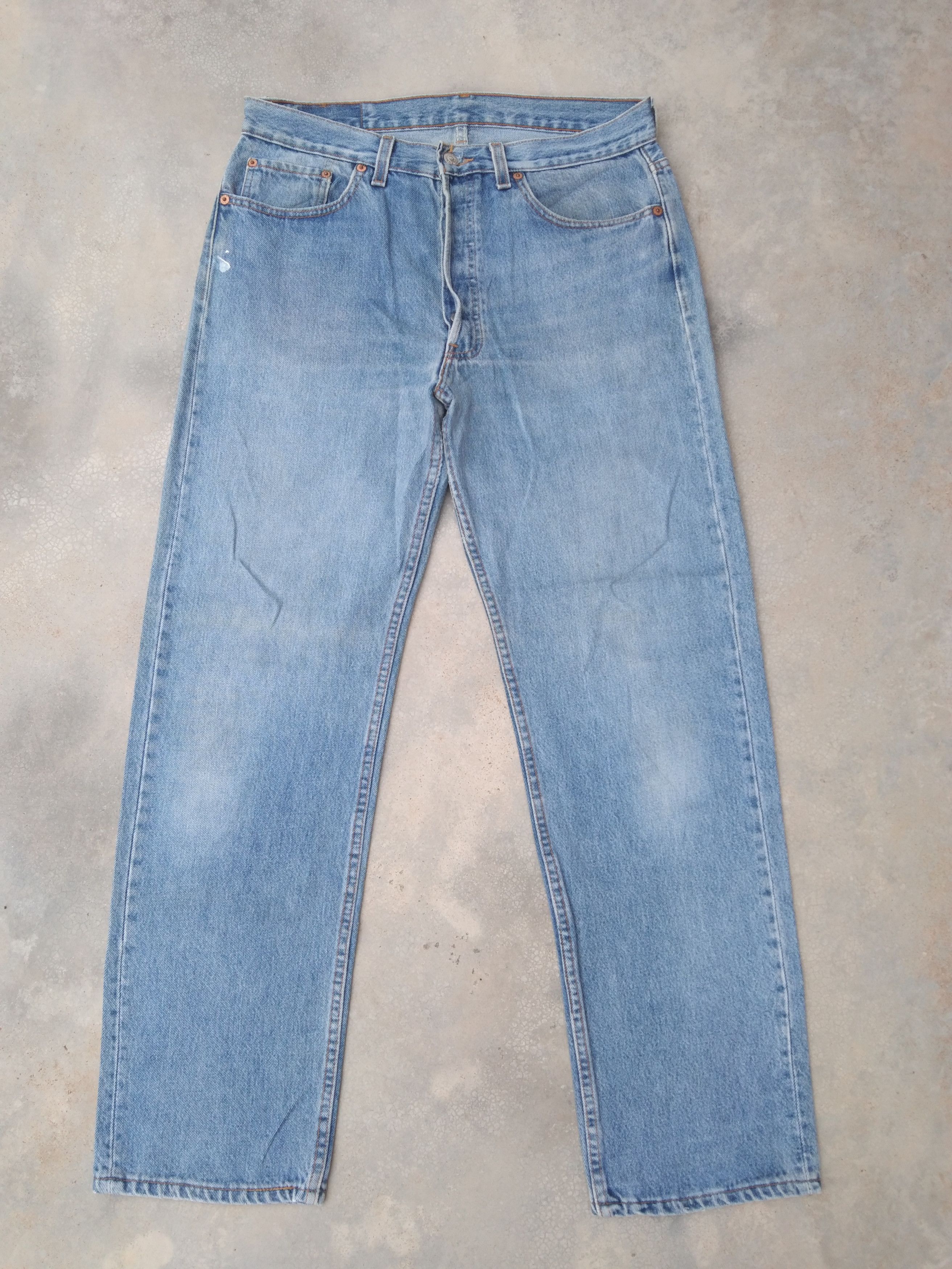 Levi's × Vintage 90s Vintage Levis 501 Made In USA Distressed Jeans 32x30 Size US 32 / EU 48 - 1 Thumbnail
