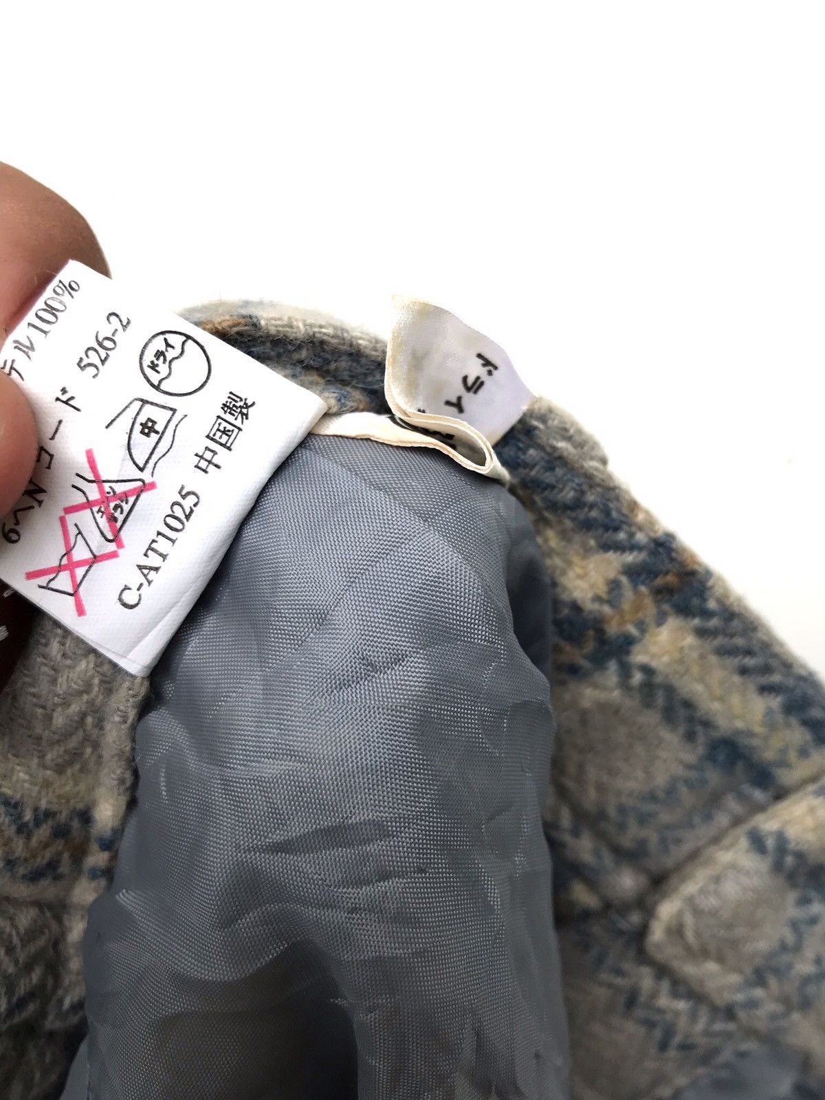 Handmade × Japanese Brand Vintage Japanese Wool Checkered High Waist Baggy Pants Size US 26 / EU 42 - 6 Thumbnail