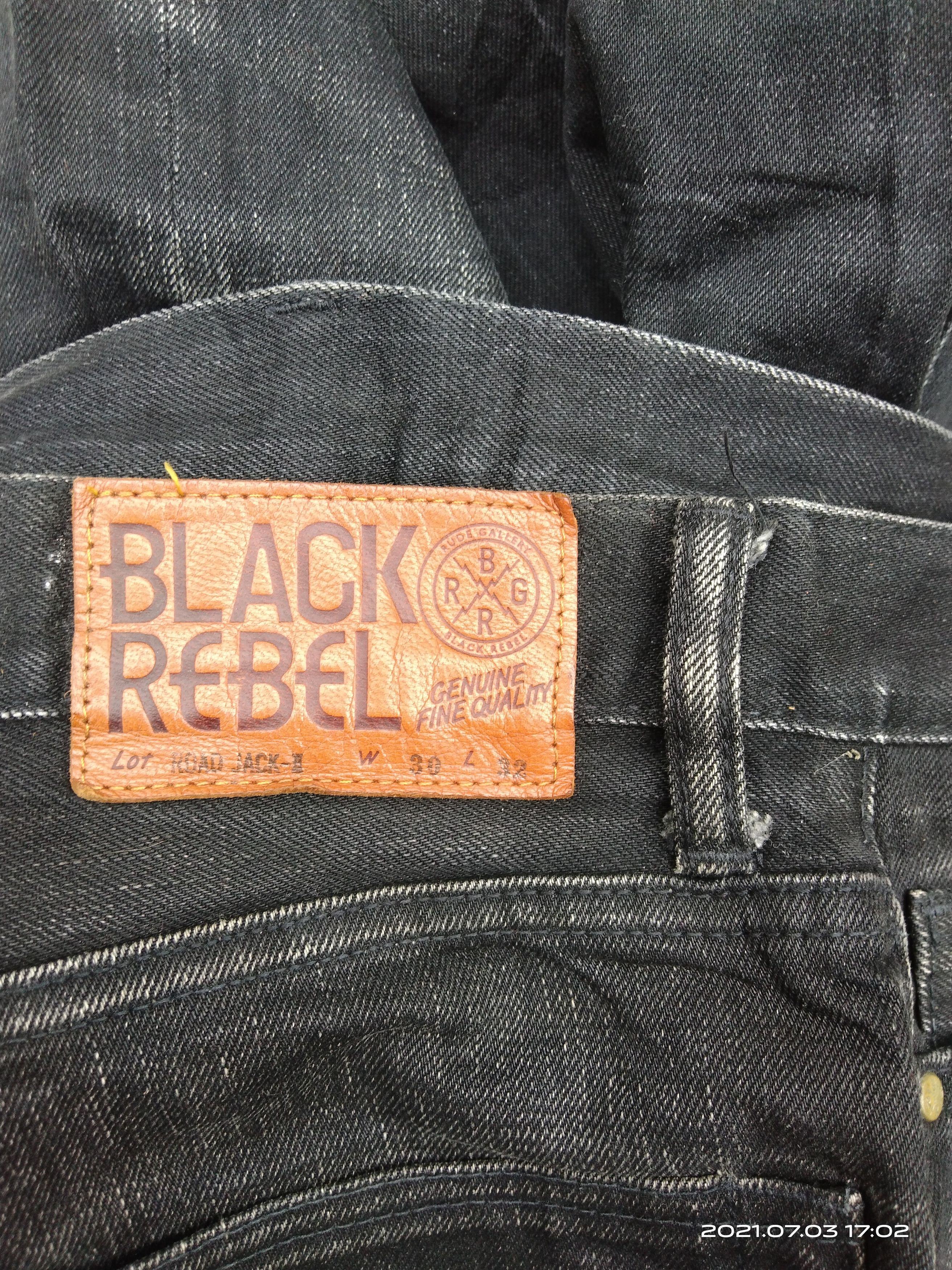 Japanese Brand DISTRESSED RUDE GALERRY BLACK RABEL SELVEDGE JAPANESE BRAND Size US 30 / EU 46 - 9 Thumbnail